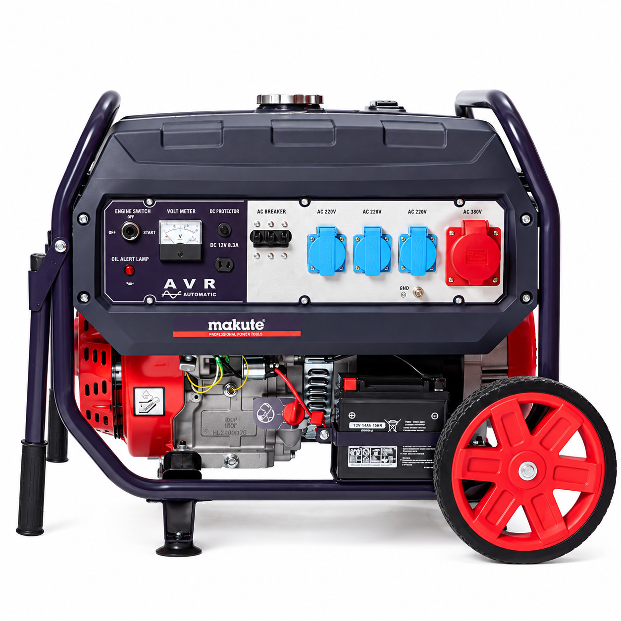 Benzin generator Makute QGG9501-3-380, Benzin, 6 kVt, 7.5 kVt