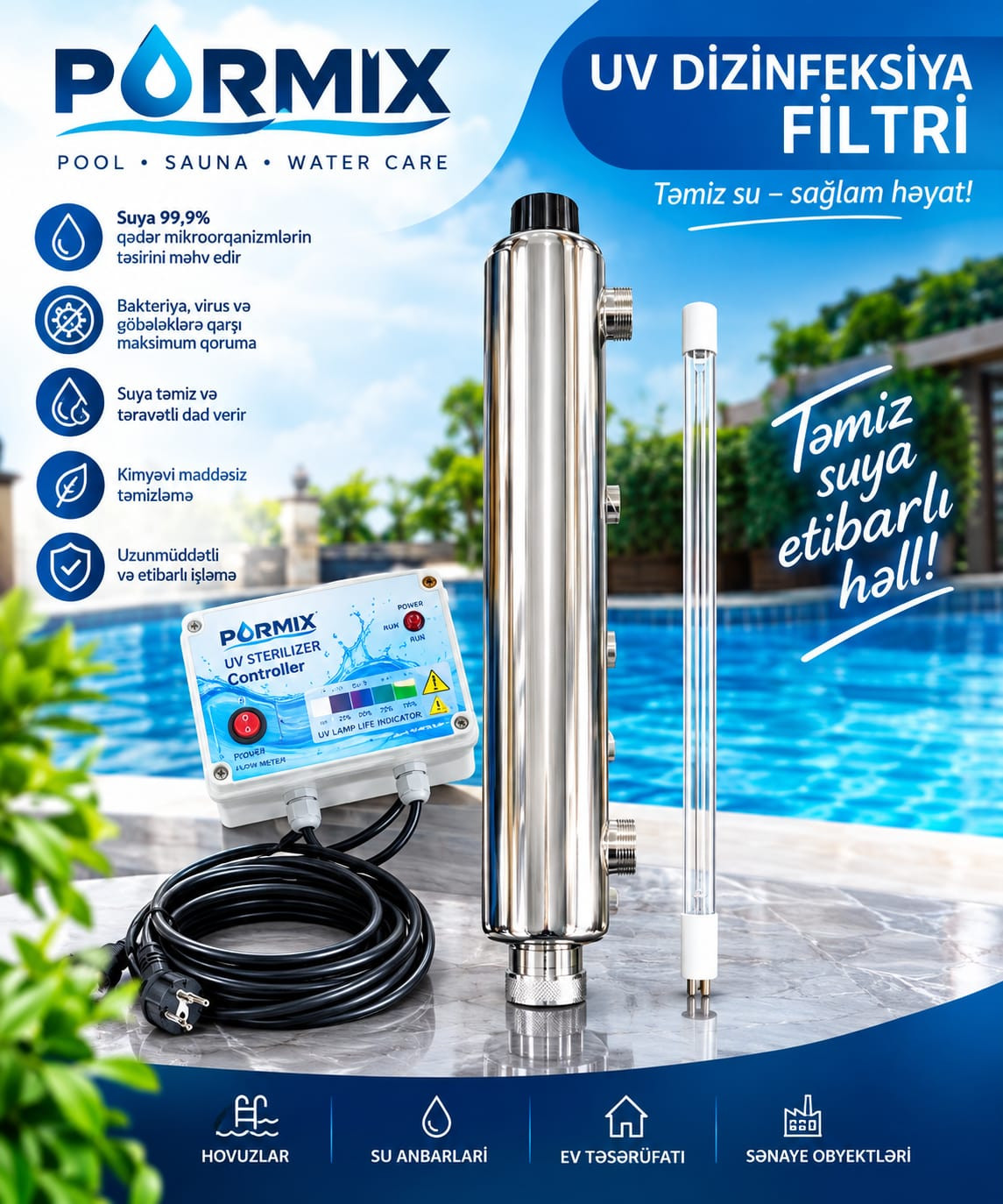 Su filtri 100 L