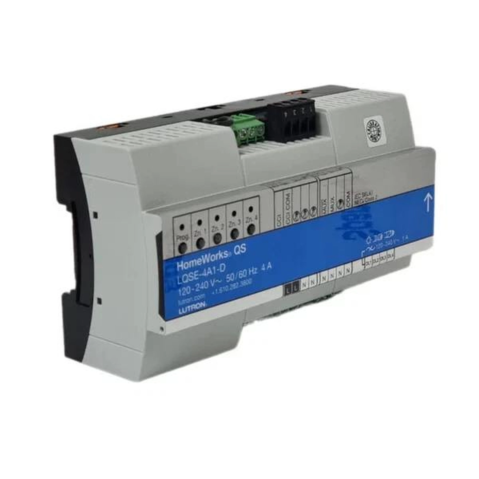 Dimmer Lutron HomeWorks QS DIN-Rail 4-Zone Phase Adaptive Module LQSE-4A1-D plastik boz