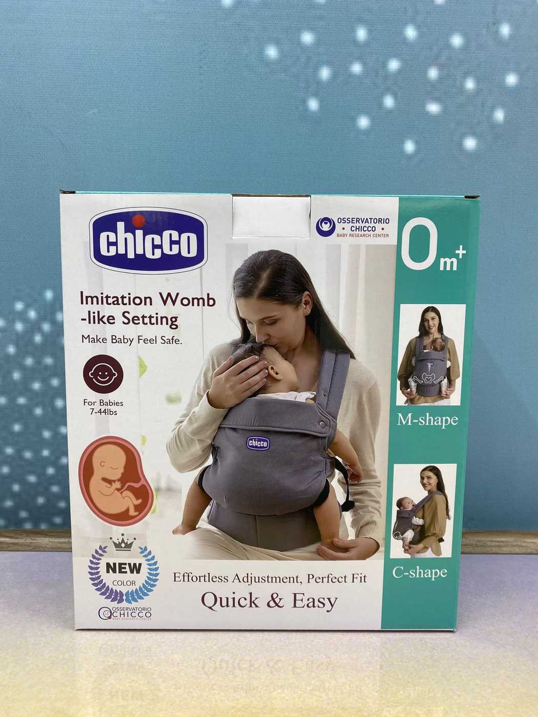 Slinq bel çantası Chicco, 20 kq-a qədər, boz, tekstil