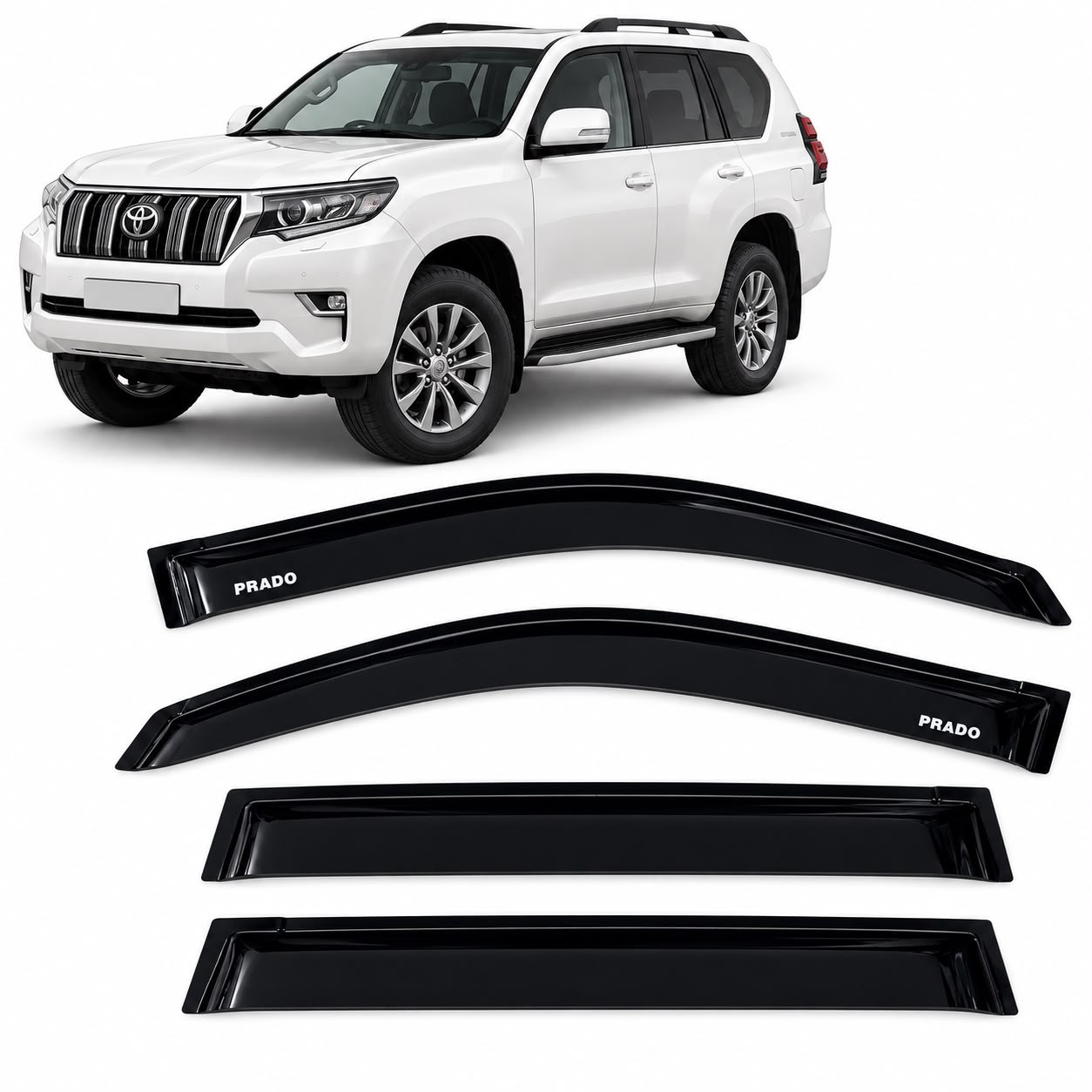 Avtomobil pəncərə küləkliyi Avtomir.az Toyota Land Cruiser üçün plastik/kauçuk qara