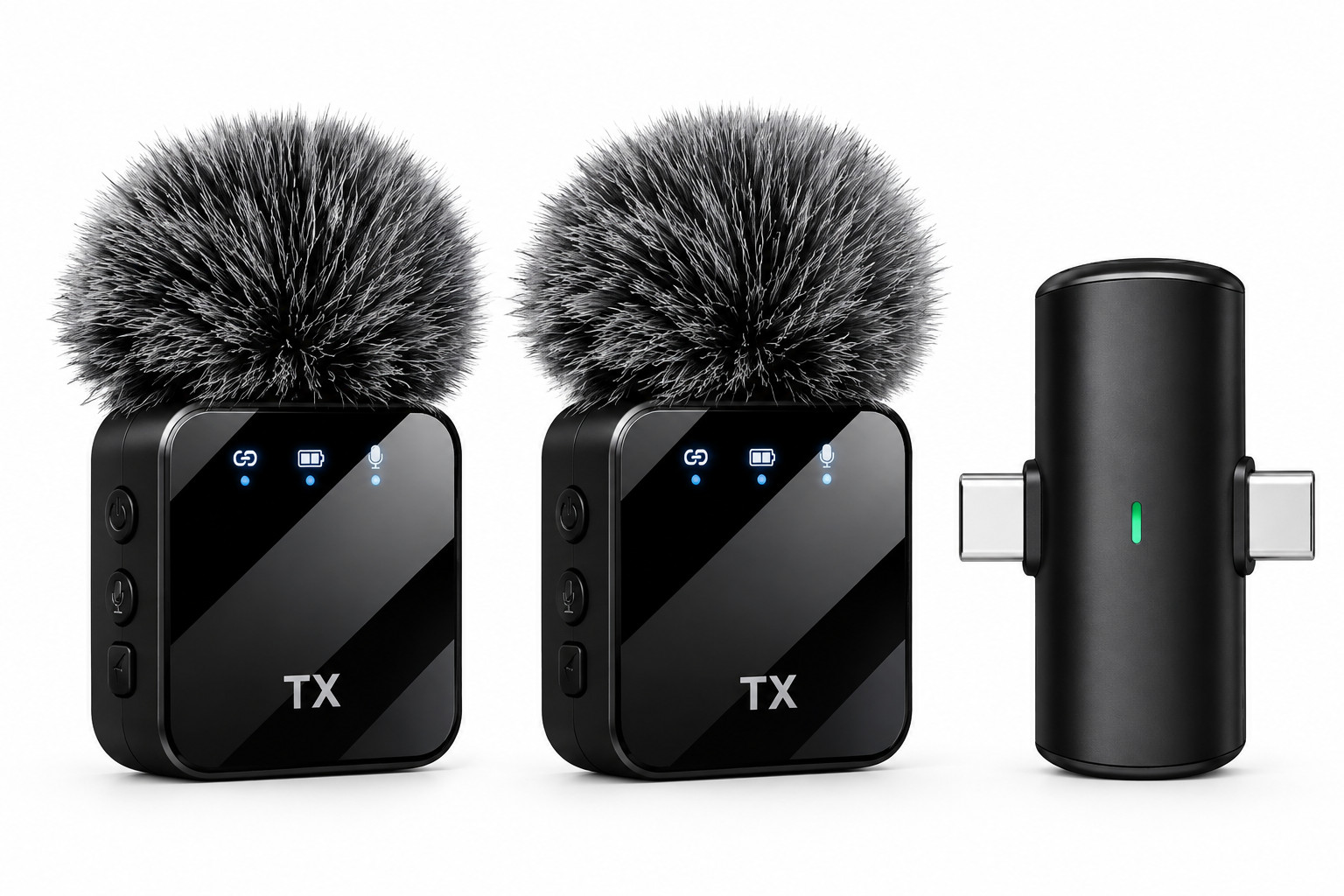 Mikrofon No brand, Yaxalıq, Simsiz (2.4 GHz), Hər istiqamətli, Qara