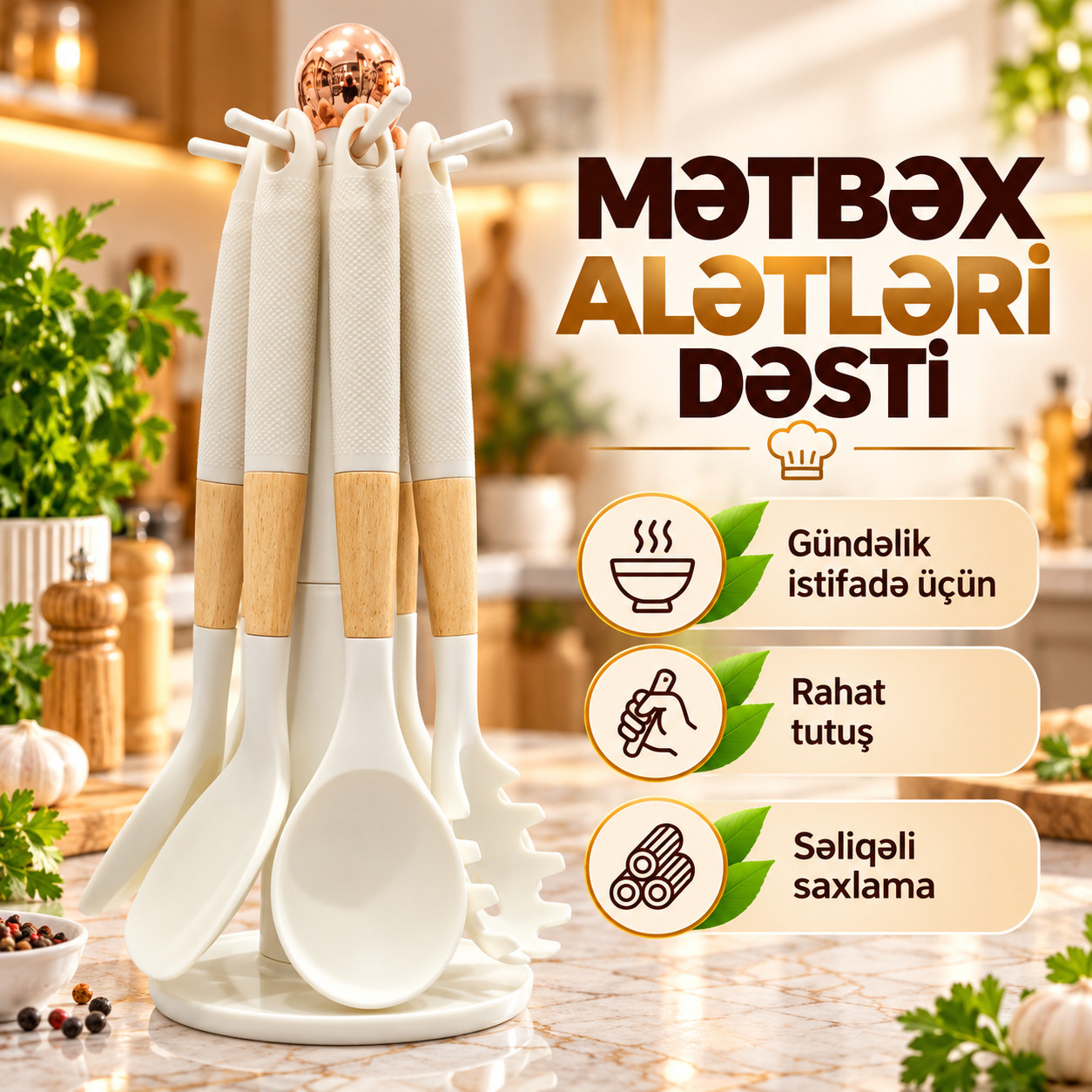 Mətbəx ləvazimatları dəsti TORY-003022, 7 parça