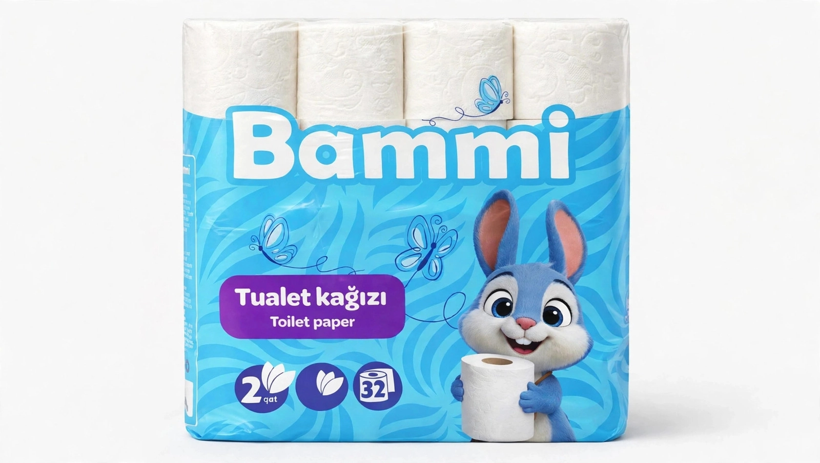 Tualet kağızı Bammi, rulonlu, 32 əd