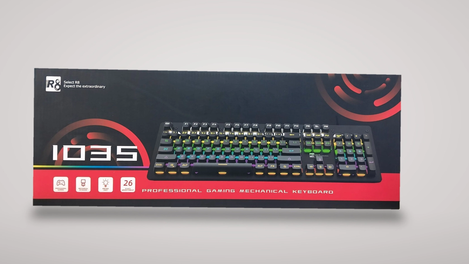 Oyun klaviaturası R8 1035, USB-A