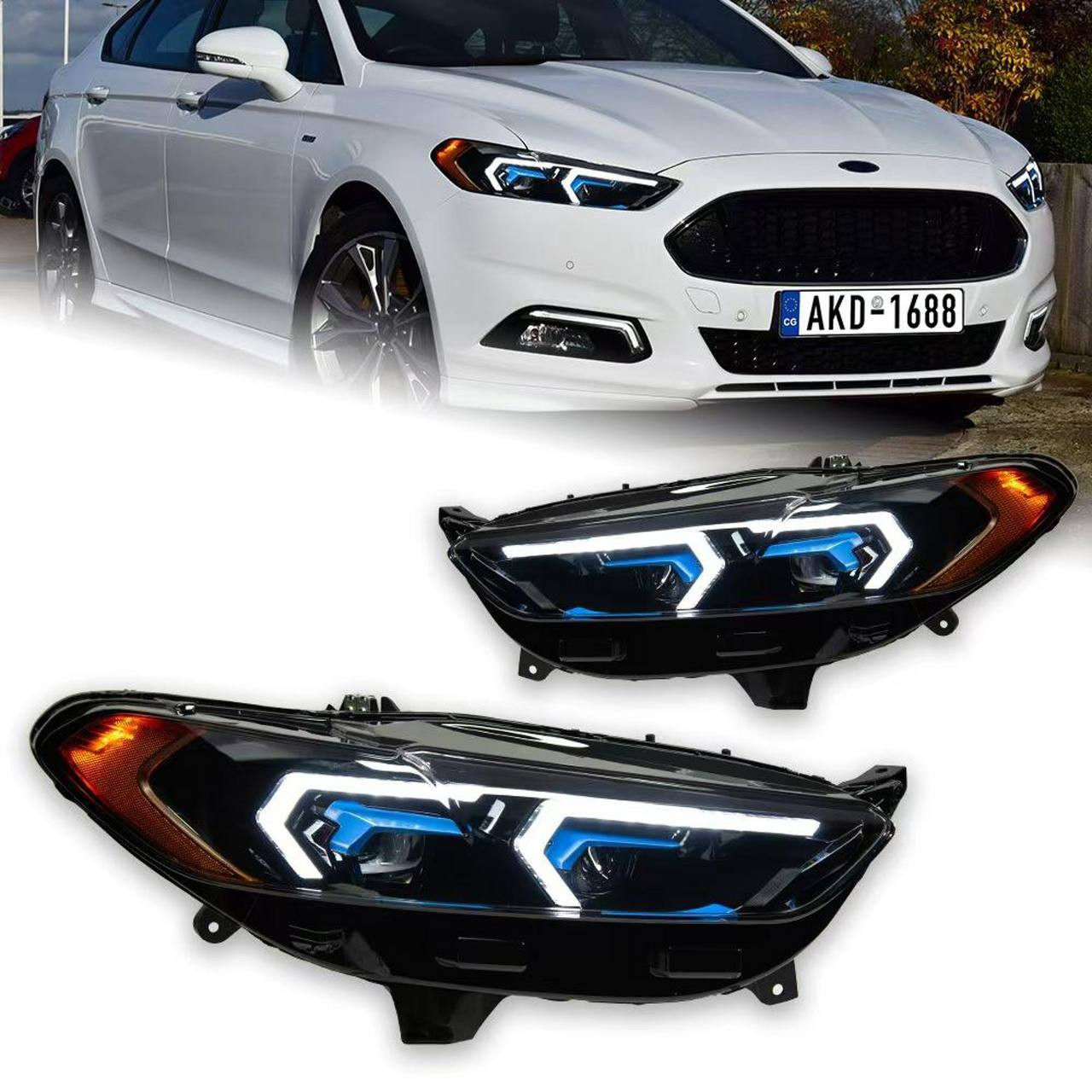 Ön fara dəsti Avtostore333 Ford Fusion 2017-2022 üçün, LED