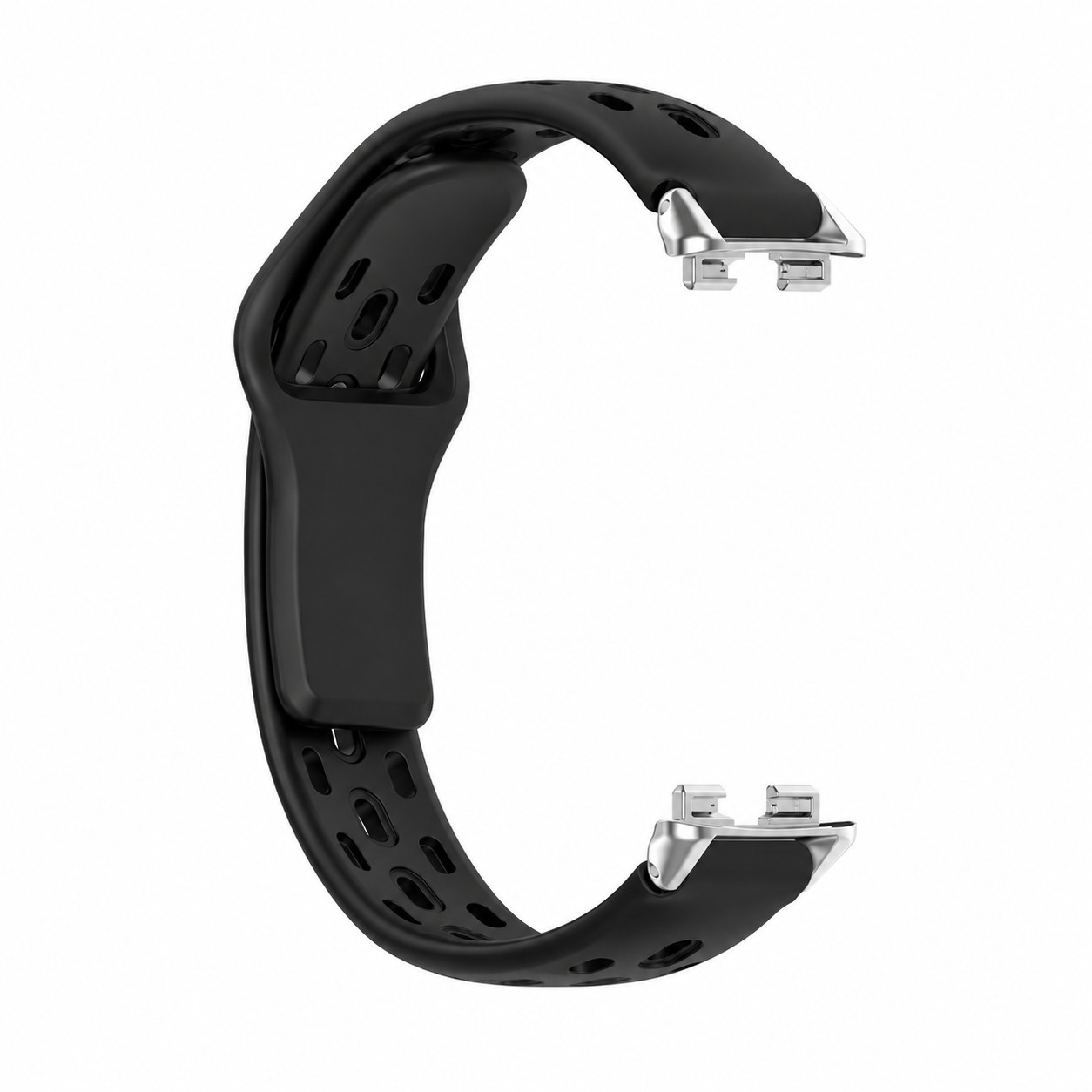 Qayış No brand Xiaomi Smart Band 8/9/10 üçün, Silikon, Qara, 20 mm