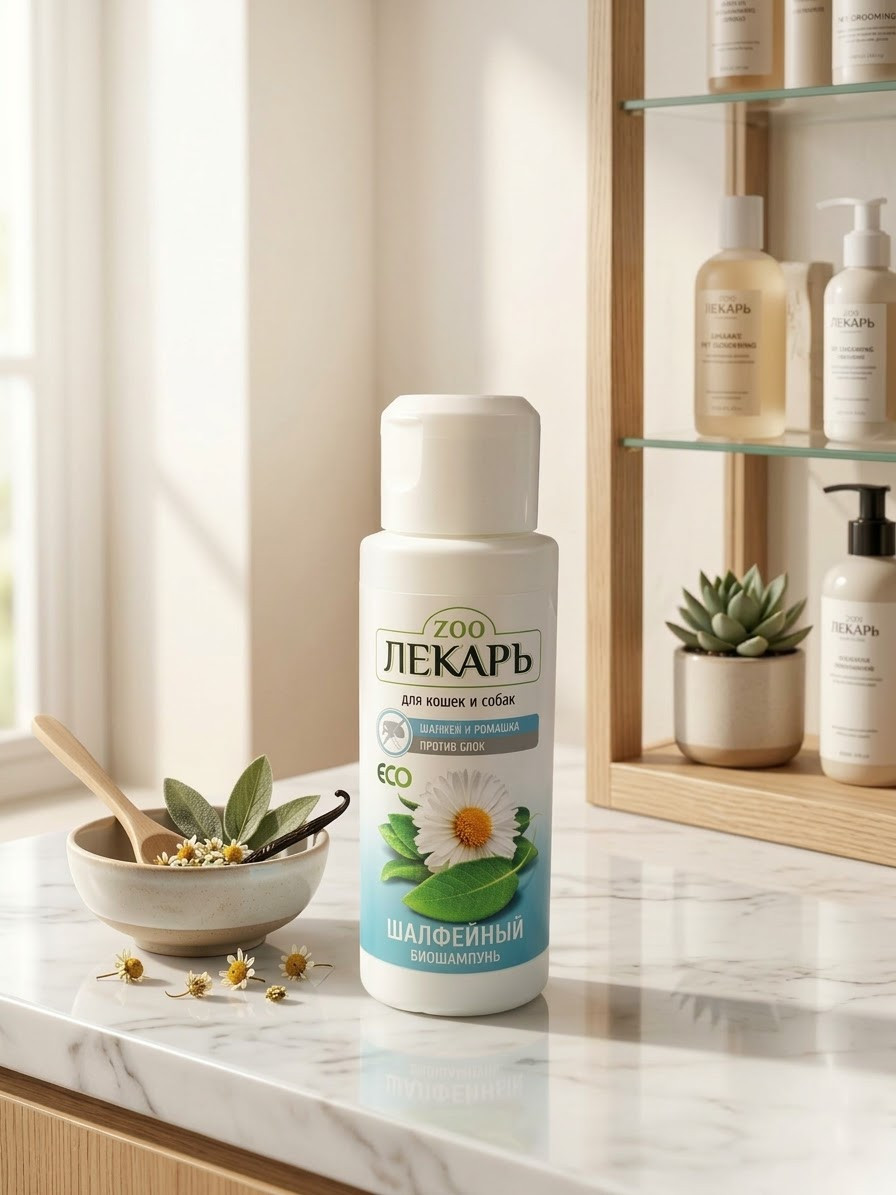 Şampun Zoo Лекар, pişik + it, bütün növlər, 200 ml