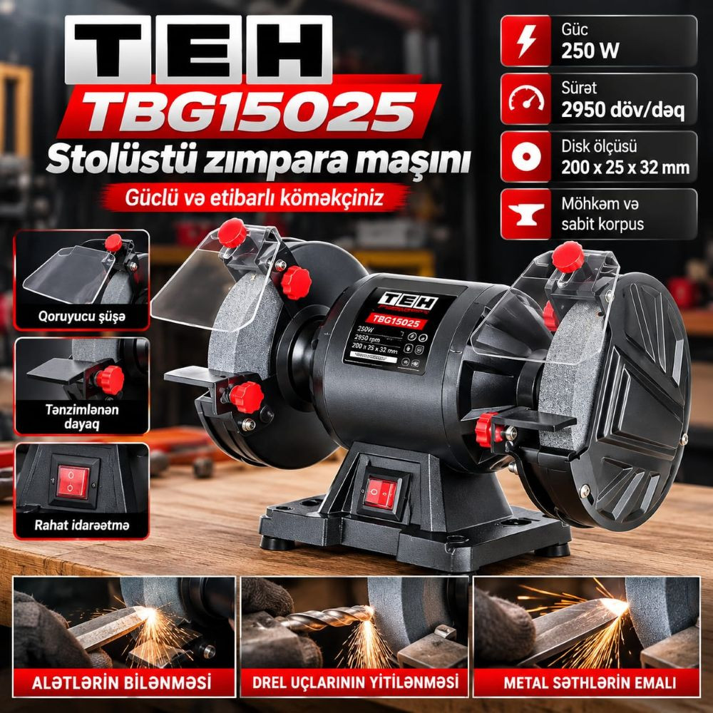 İtiləmə dəzgahı TEH, SM 15025, Məişət/Professional, 250 Vt
