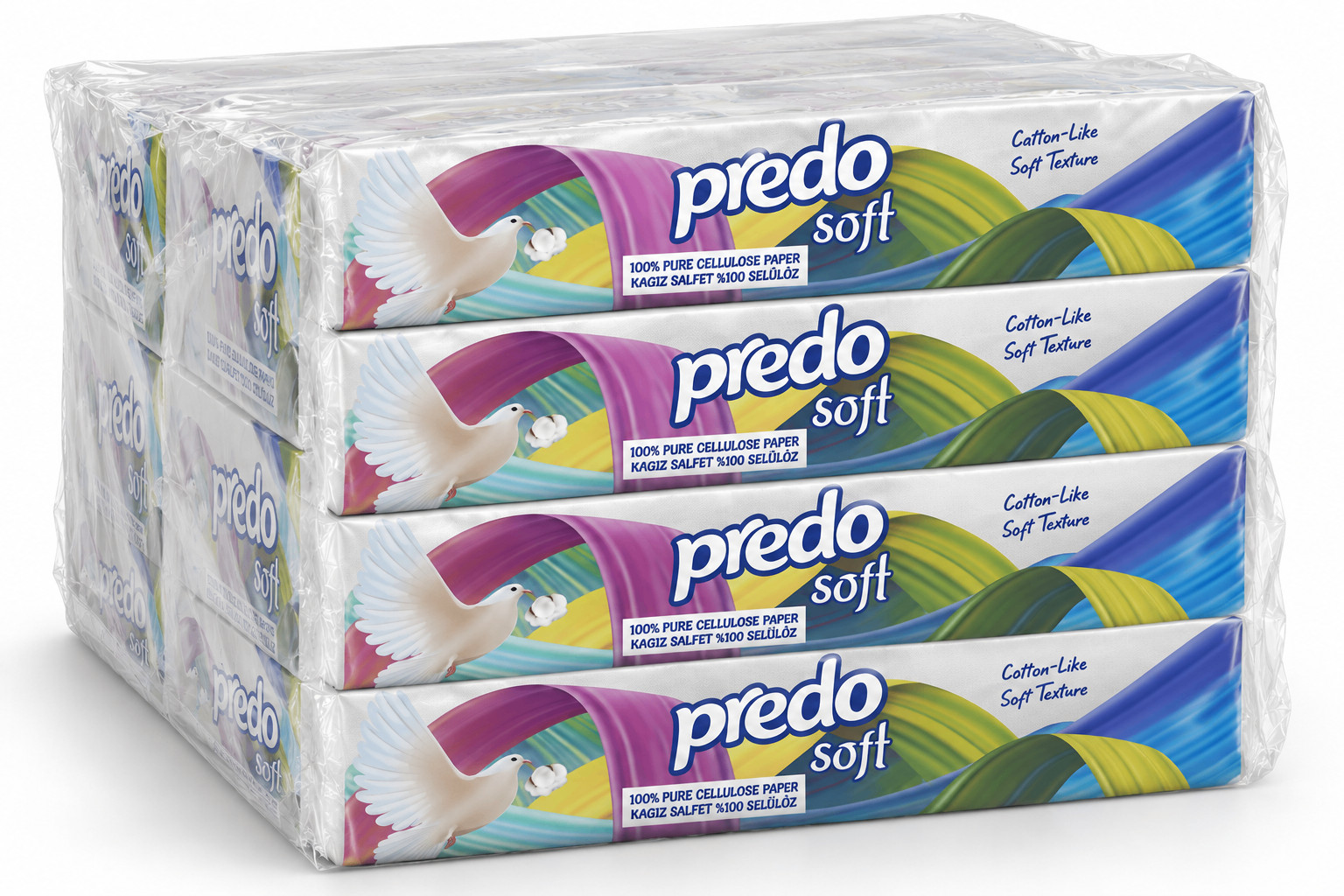 Kağız salfetlər Predo Soft, 150 əd x 8 paket