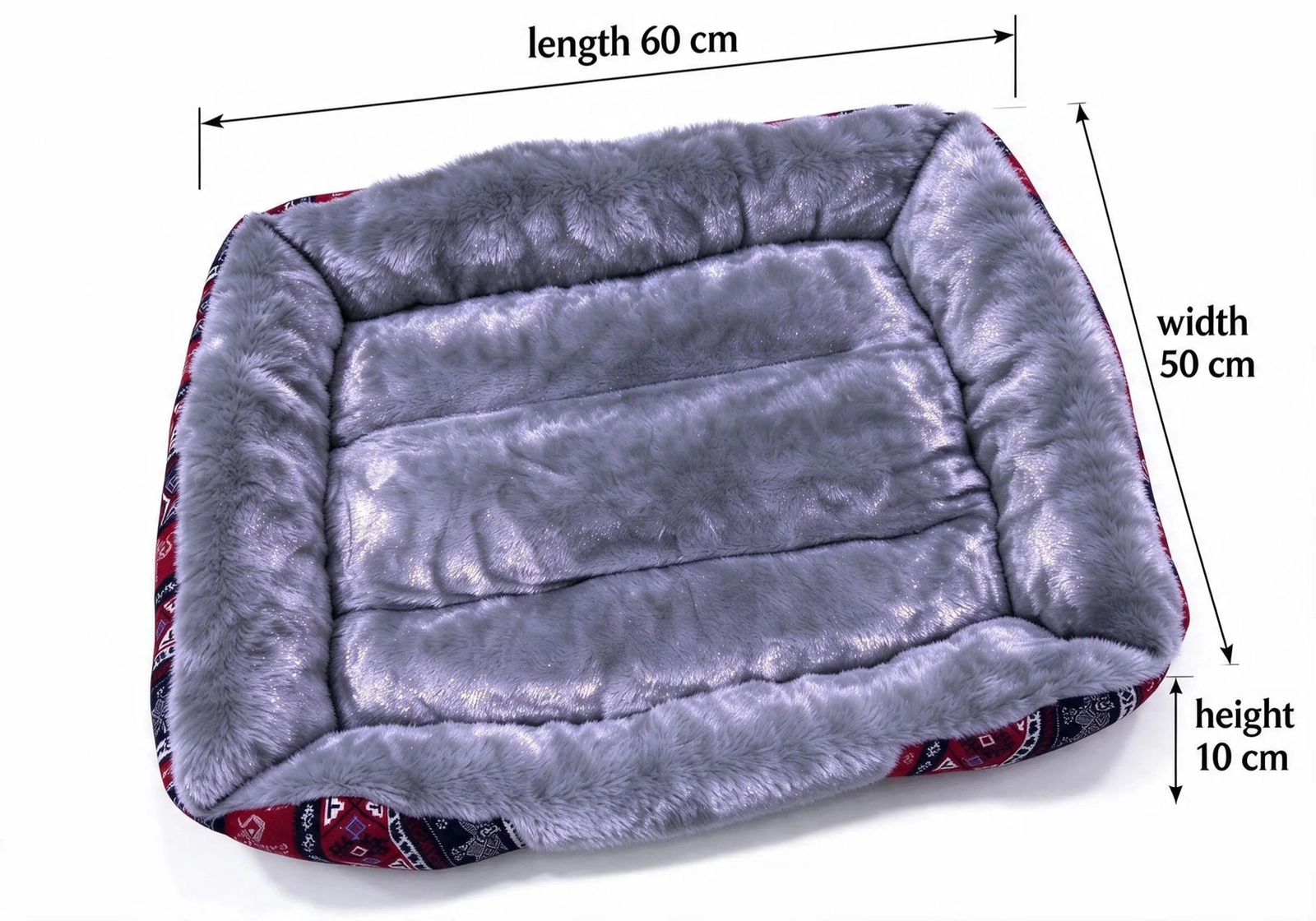 Yataq-döşək SoftPet, pişiklər və itlər üçün, parça, düzbucaqlı