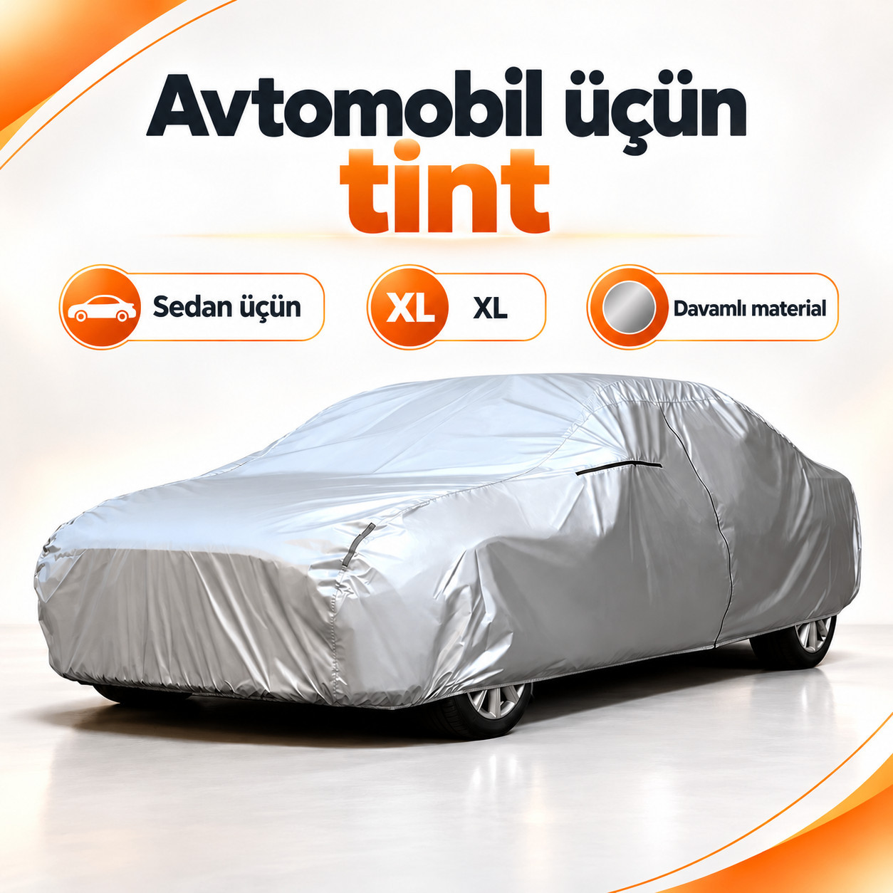 Avtomobil üçün tent All Ride, sedan, XL, gümüşü