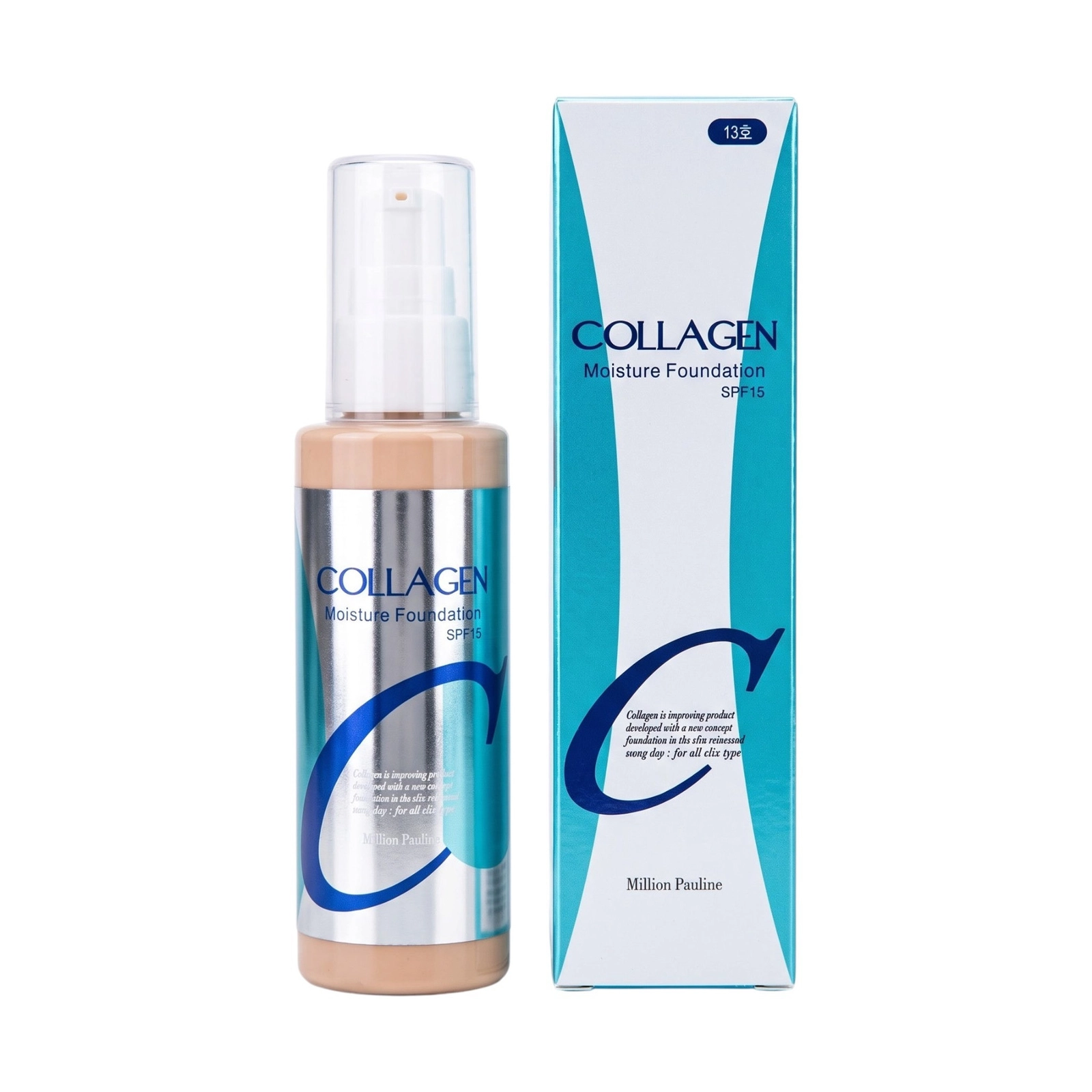 Tonal krem No Brand Collagen Moisture Foundation SPF15 ton 13, 100 ml