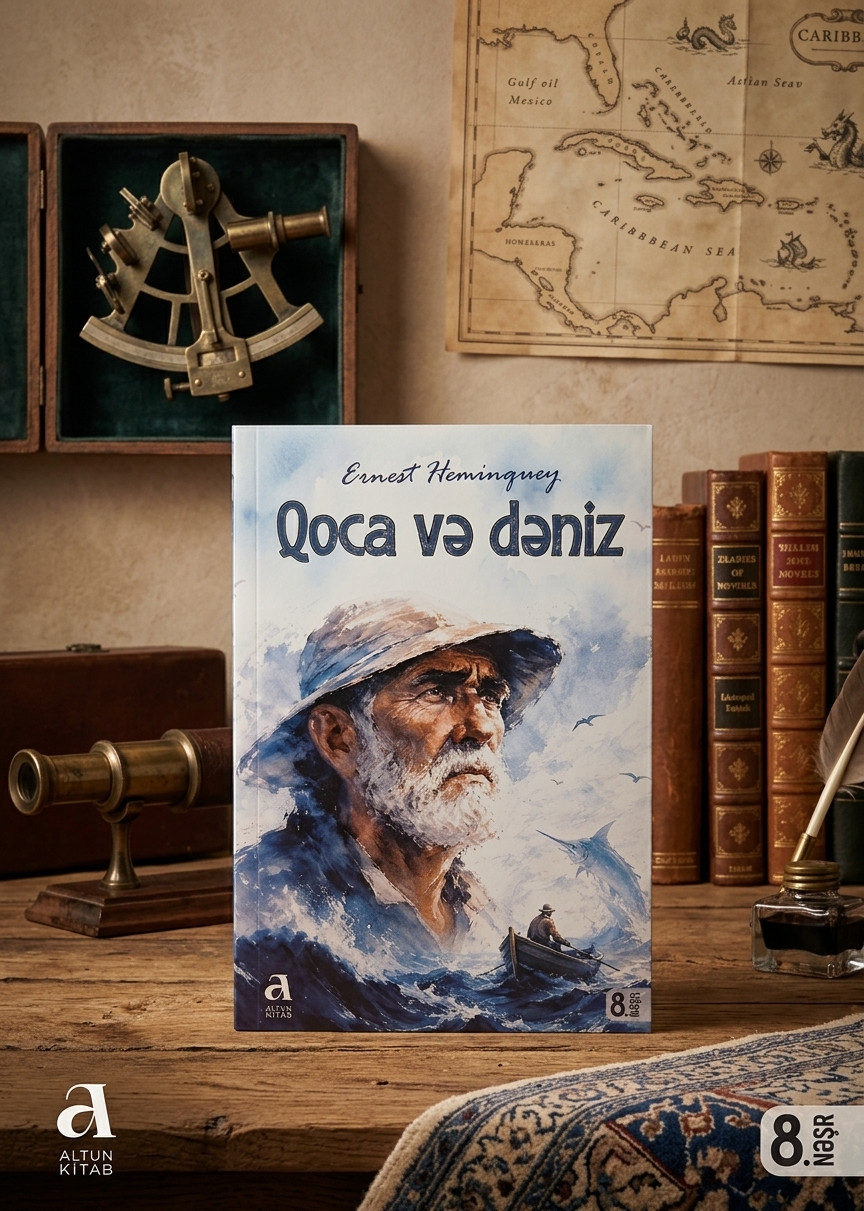 Kitab Altun Kitab Qoca və Dəniz, müəllif Ernest Heminquey