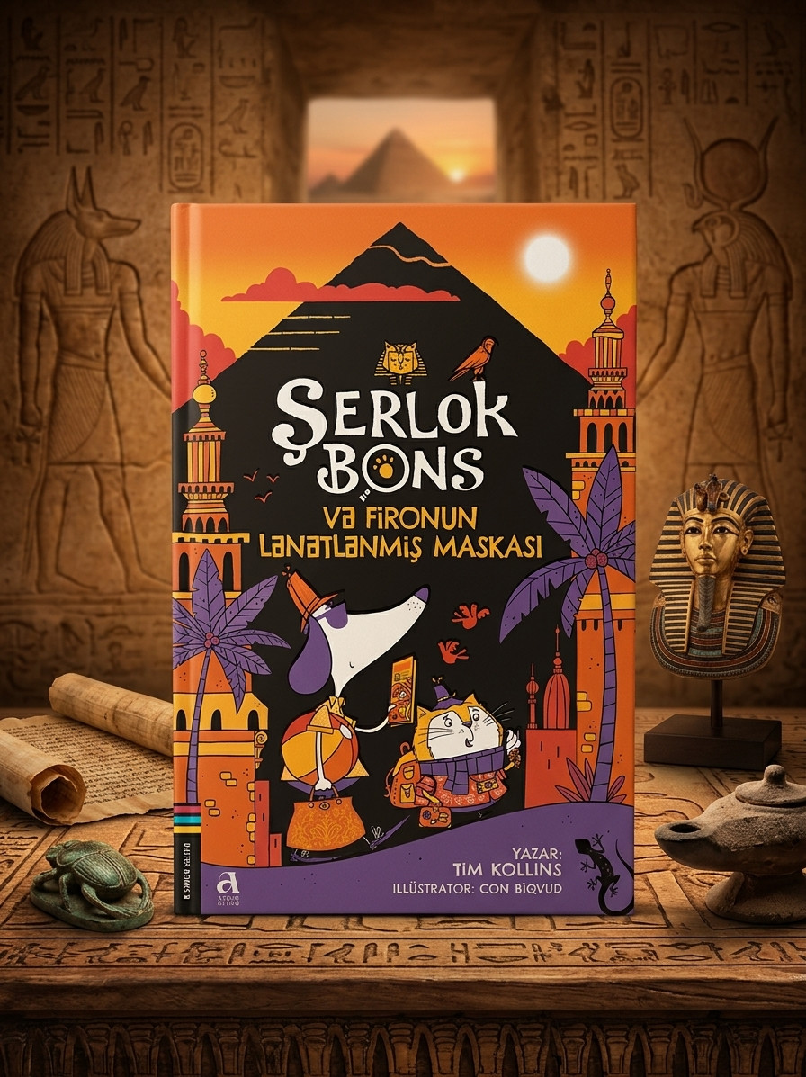 Kitab Altun Kitab Şerlok Bons və fironun lənətlənmiş maskası, müəllif Tim Kollins