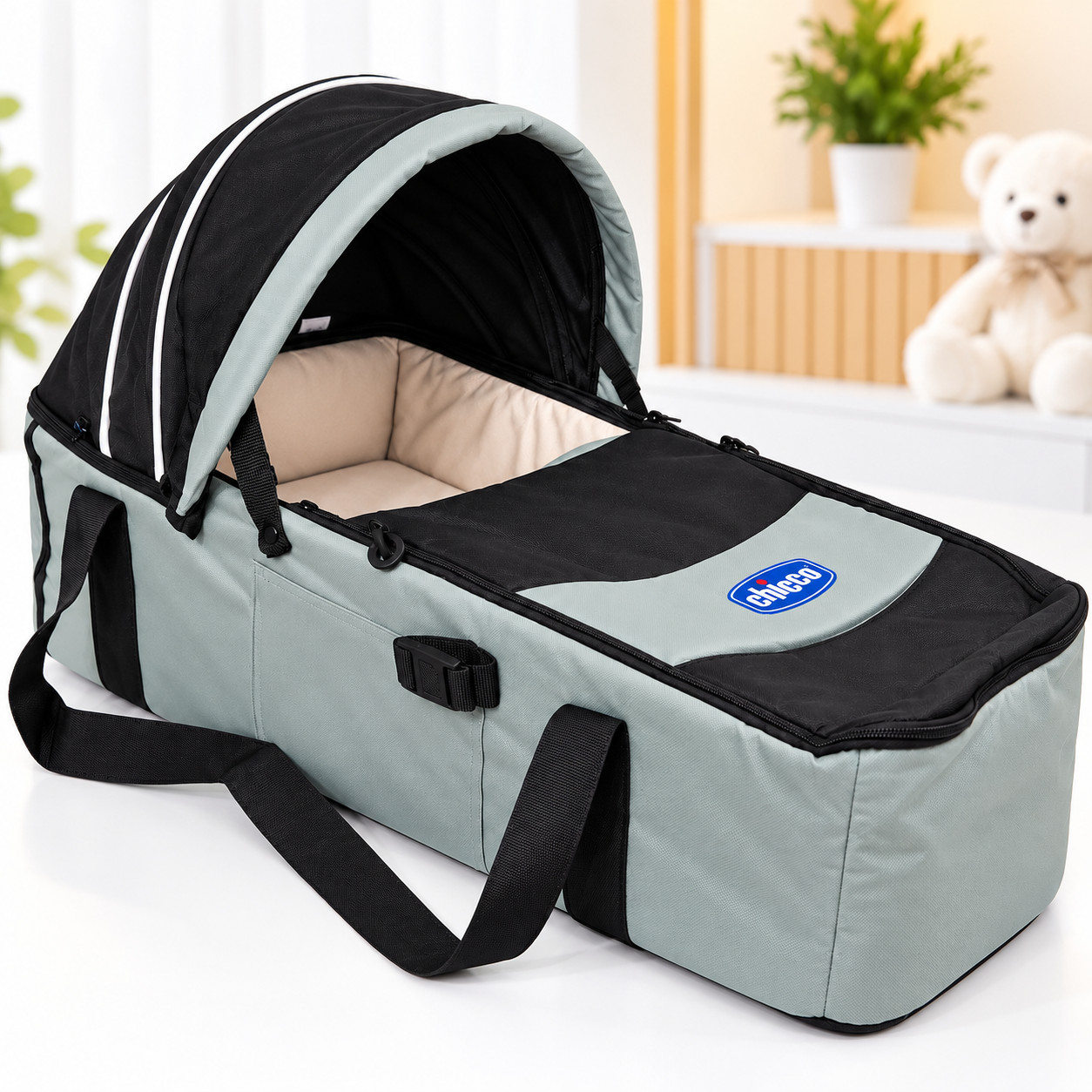 Daşıma çarpayısı Chicco, boz, 9 kq qədər