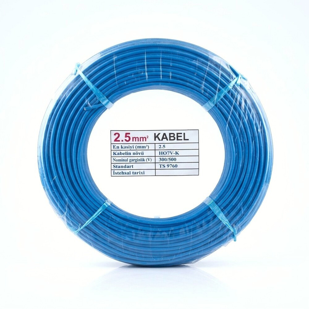 Enerji kabeli H05VV-F 1 damarlı 2.5 mm² mis.