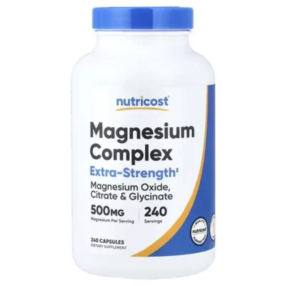 Qida əlavəsi Nutricost Magnesium Complex Extra-Strength 500 Mg, Kapsullar, Böyüklər üçün, 240 ədəd