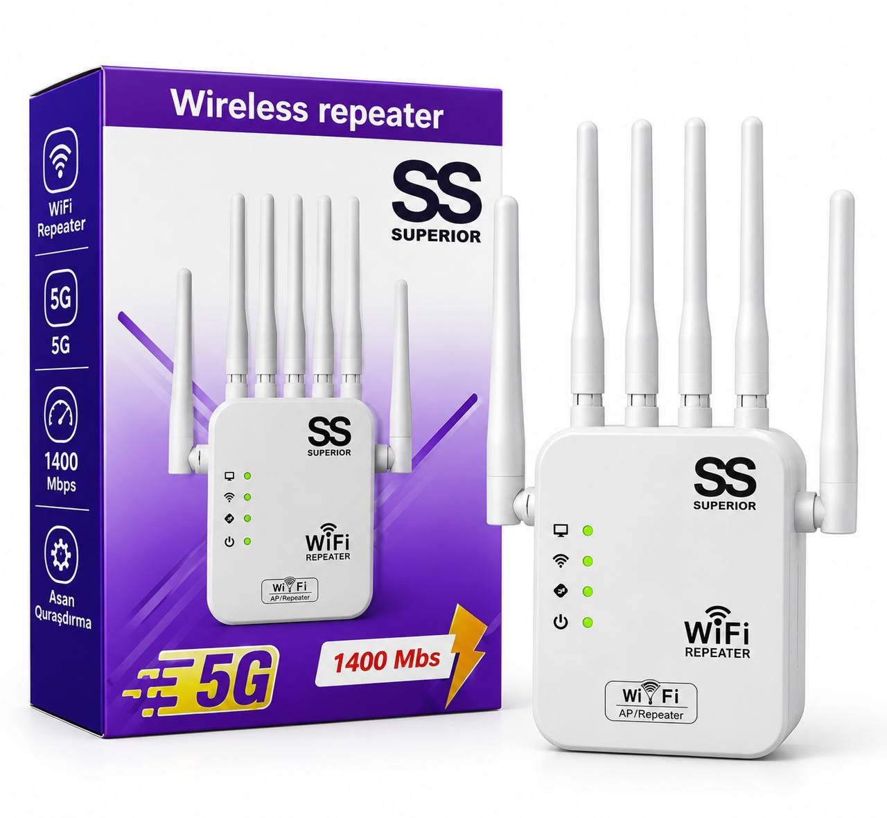 Siqnal gücləndirici Superior, Ağ, RJ45