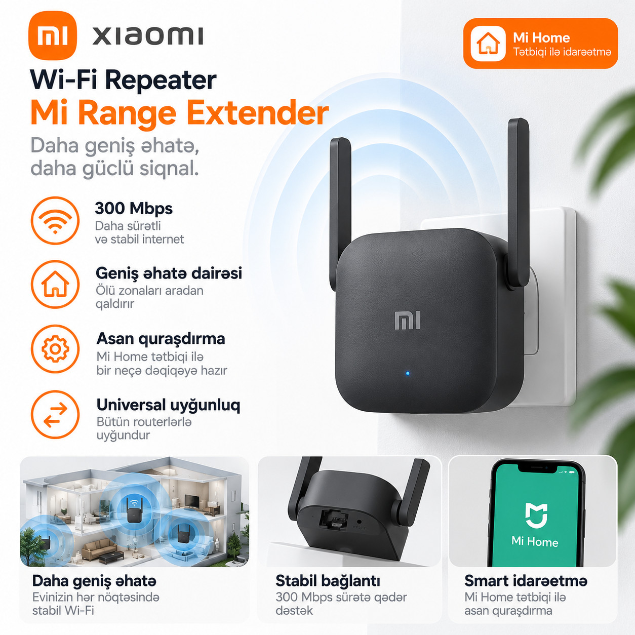 Siqnal gücləndirici Xiaomi, Qara, SFP+