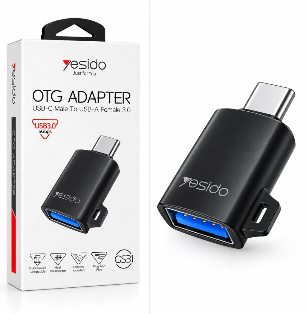 Konverter Yesido, GS31, 0 m, Qara, USB 3.0