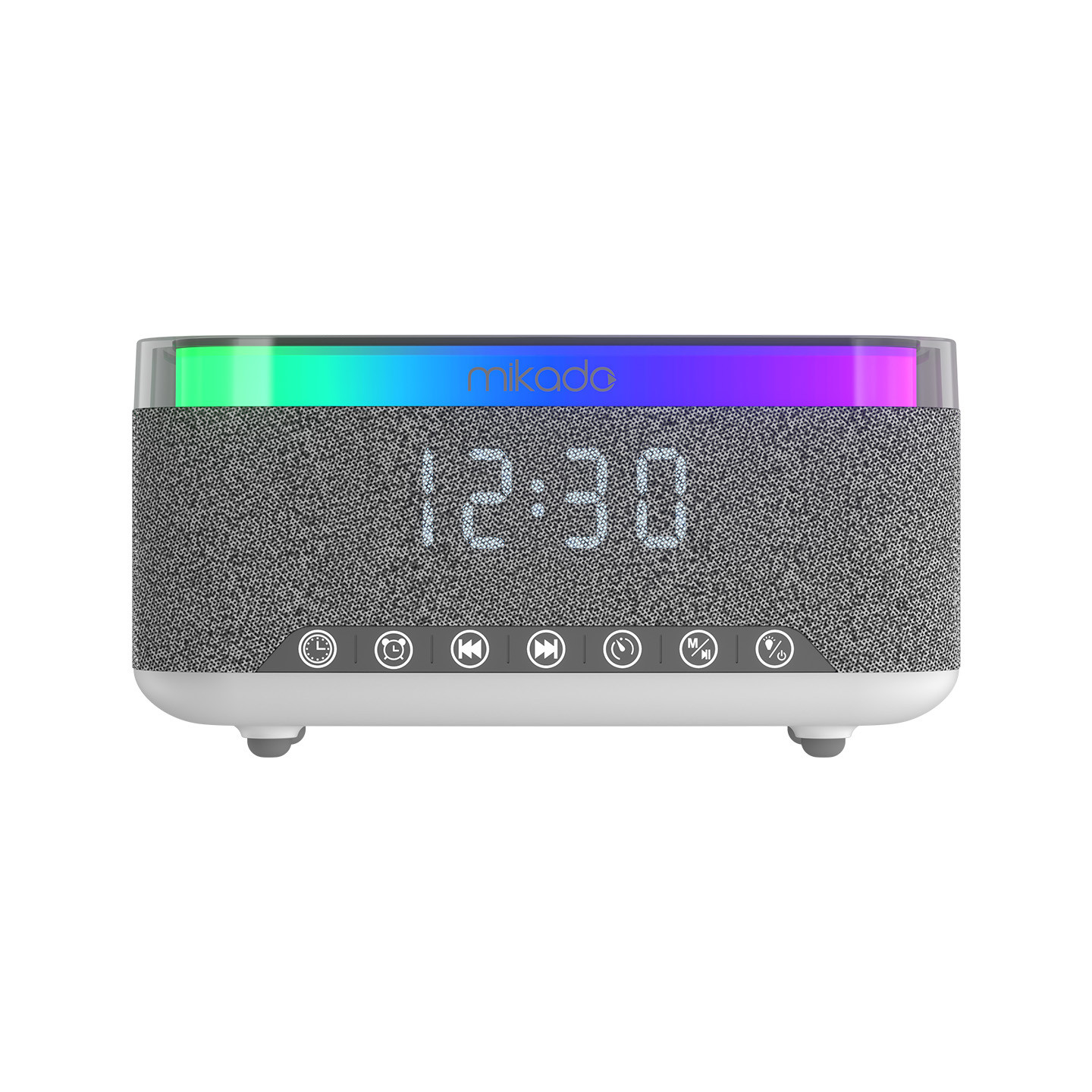 Saatlı Bluetooth dinamik Mikado MD-W10 10 Vt boz