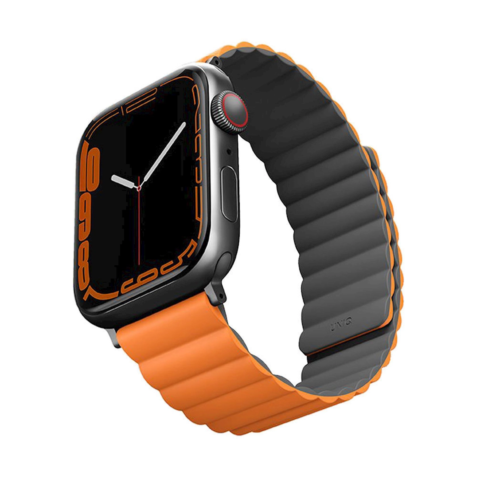 Qayış UNIQ Revix Reversible Magnetic Apple Watch 42/44/45 mm üçün Grey/Orange