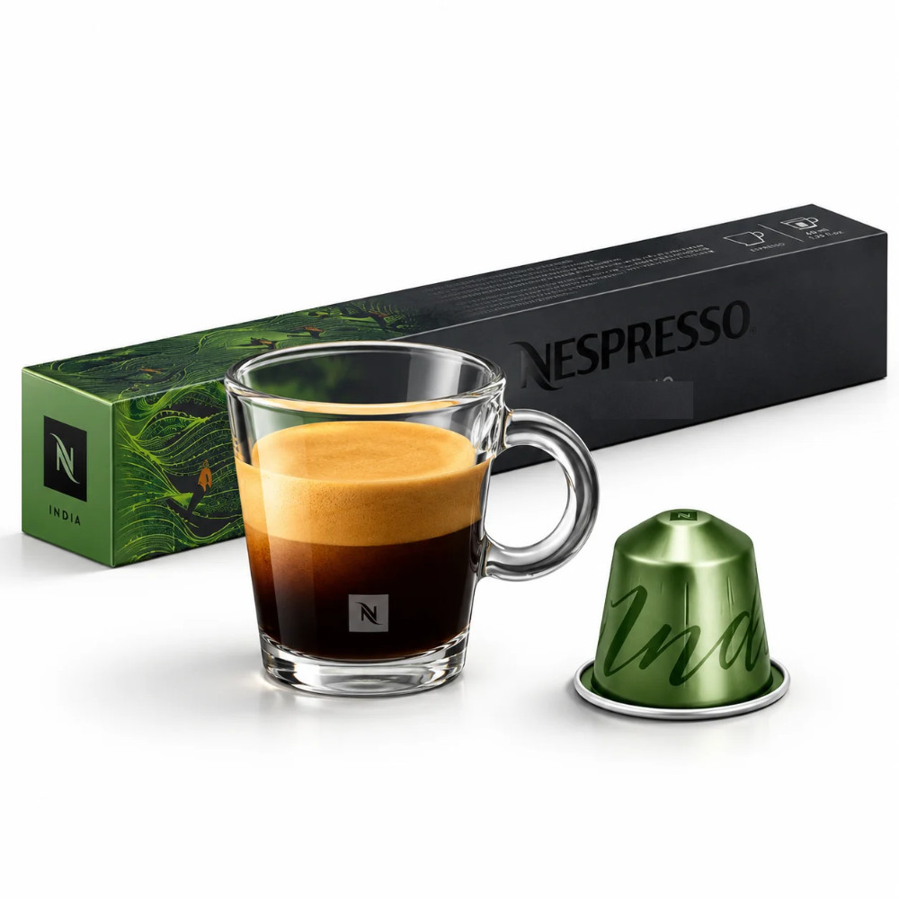 Kapsullarda qəhvə Nespresso, Master Origin India Coffee Capsules 10 Pack 60gr, Nespresso Original, Espresso, Lungo, Tünd
