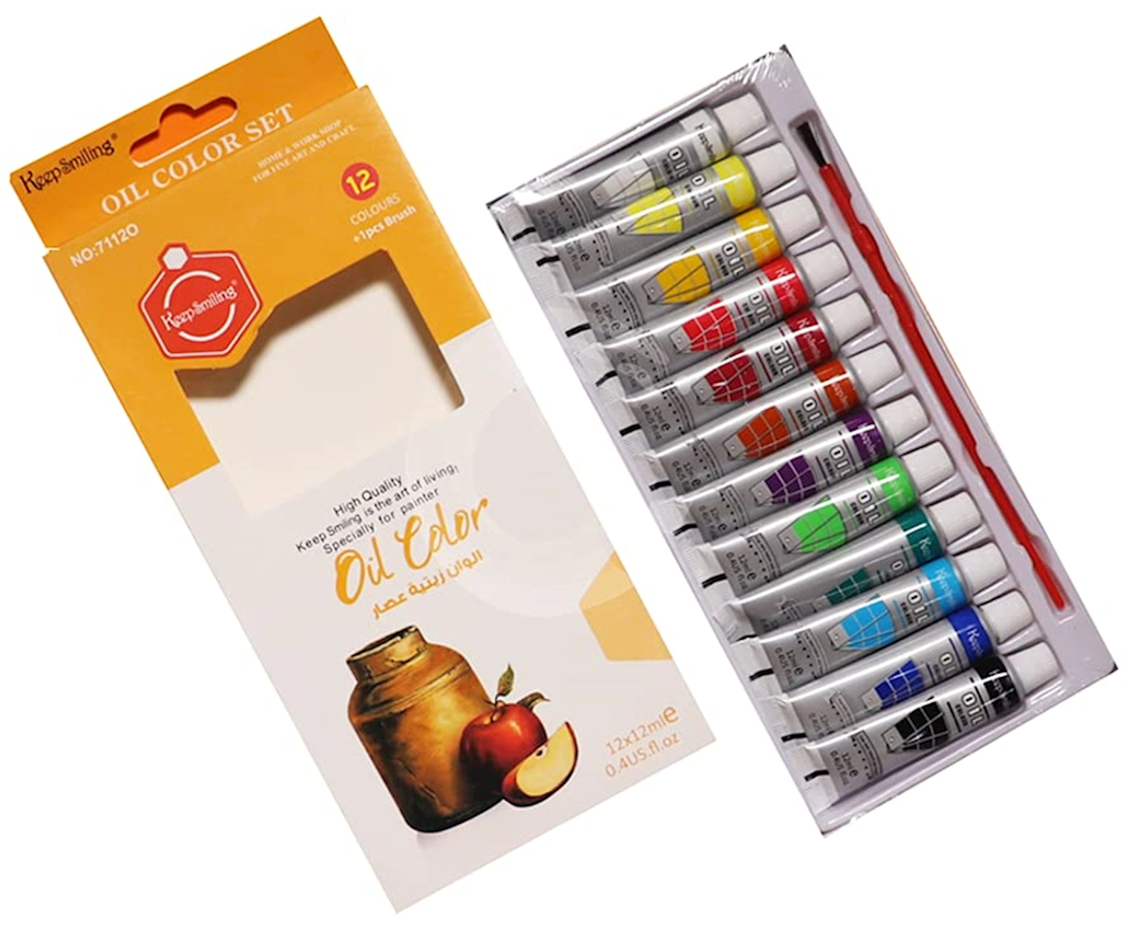 Yağlı boya dəsti Keep smiling, 12 rəng, 12 ml