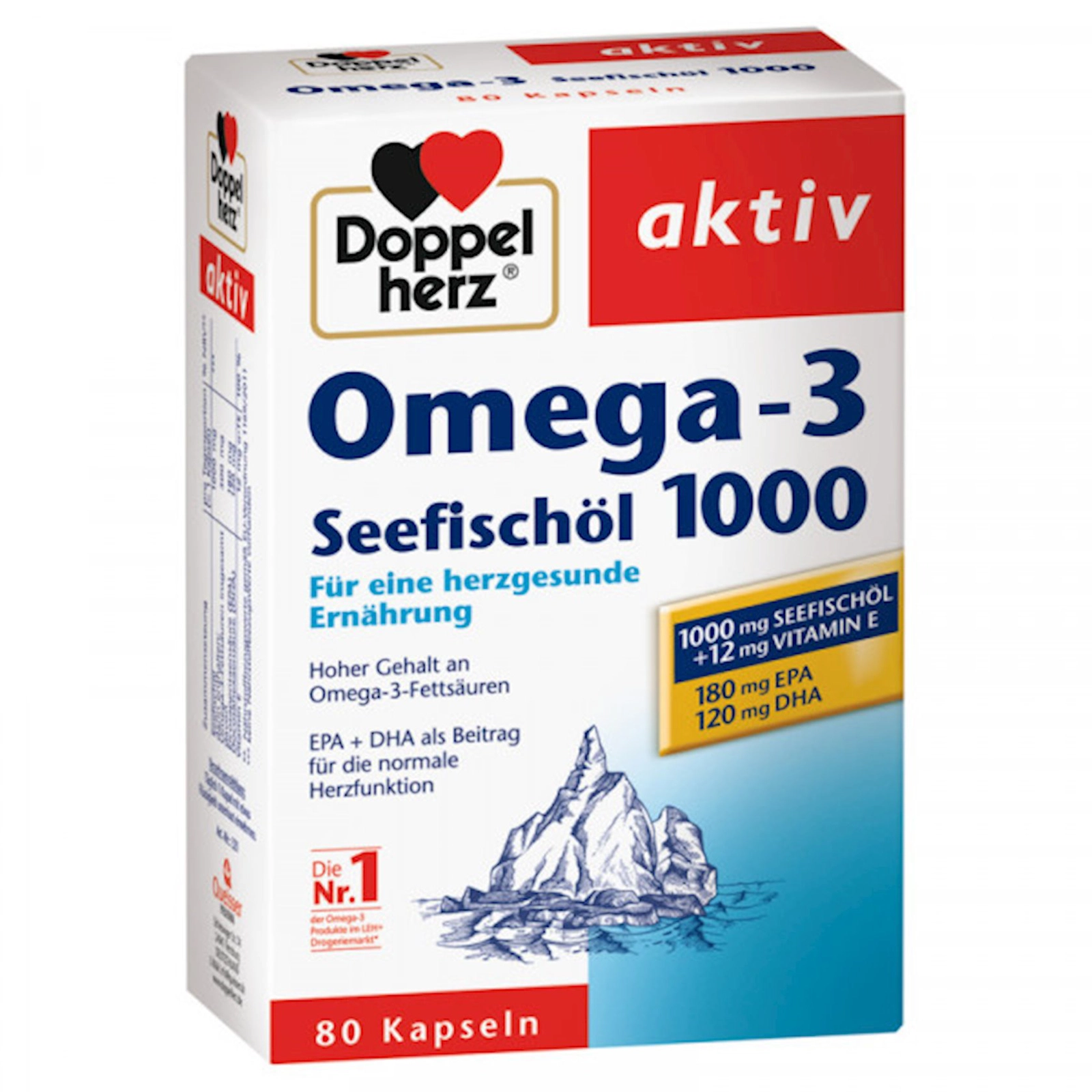 Biolojı aktiv əlavə Doppelherz aktiv Omega-3 Seefischöl 1000, 80 ədəd
