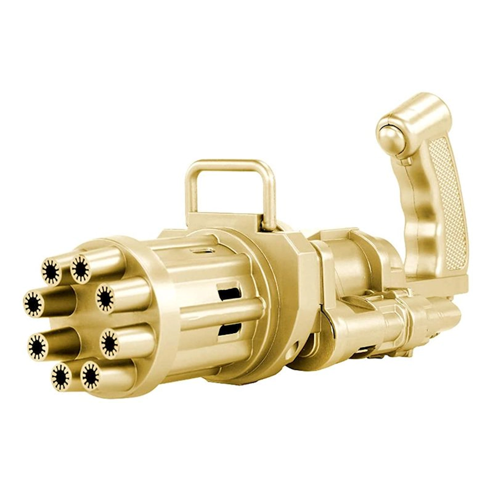 Sabun köpükləri buraxan Gatling Bubble Machine Bubble Gun, qızılı