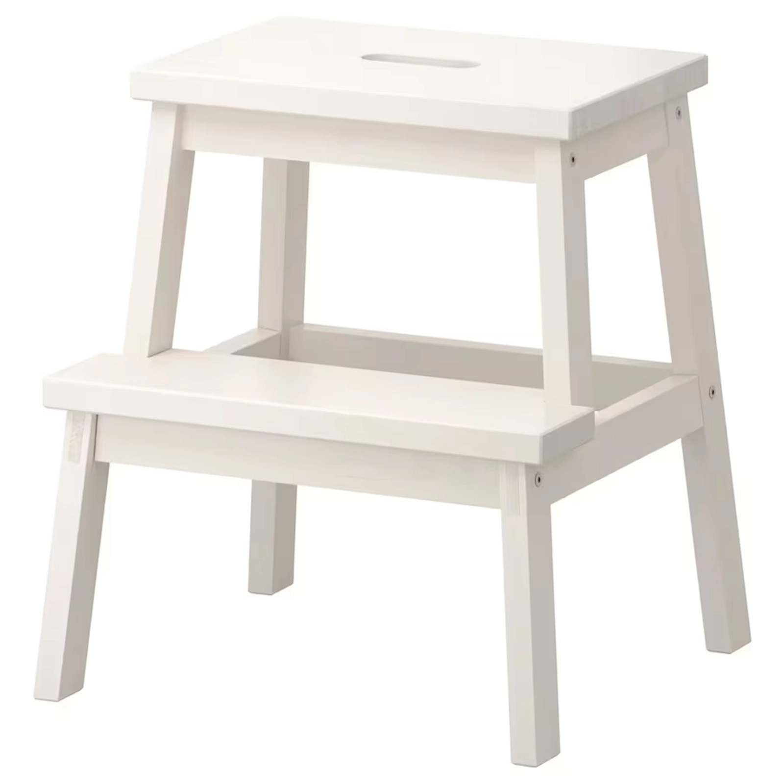 Taburet-pilləkən IKEA Bekvam, ağ, taxta, 43х39х50 sm