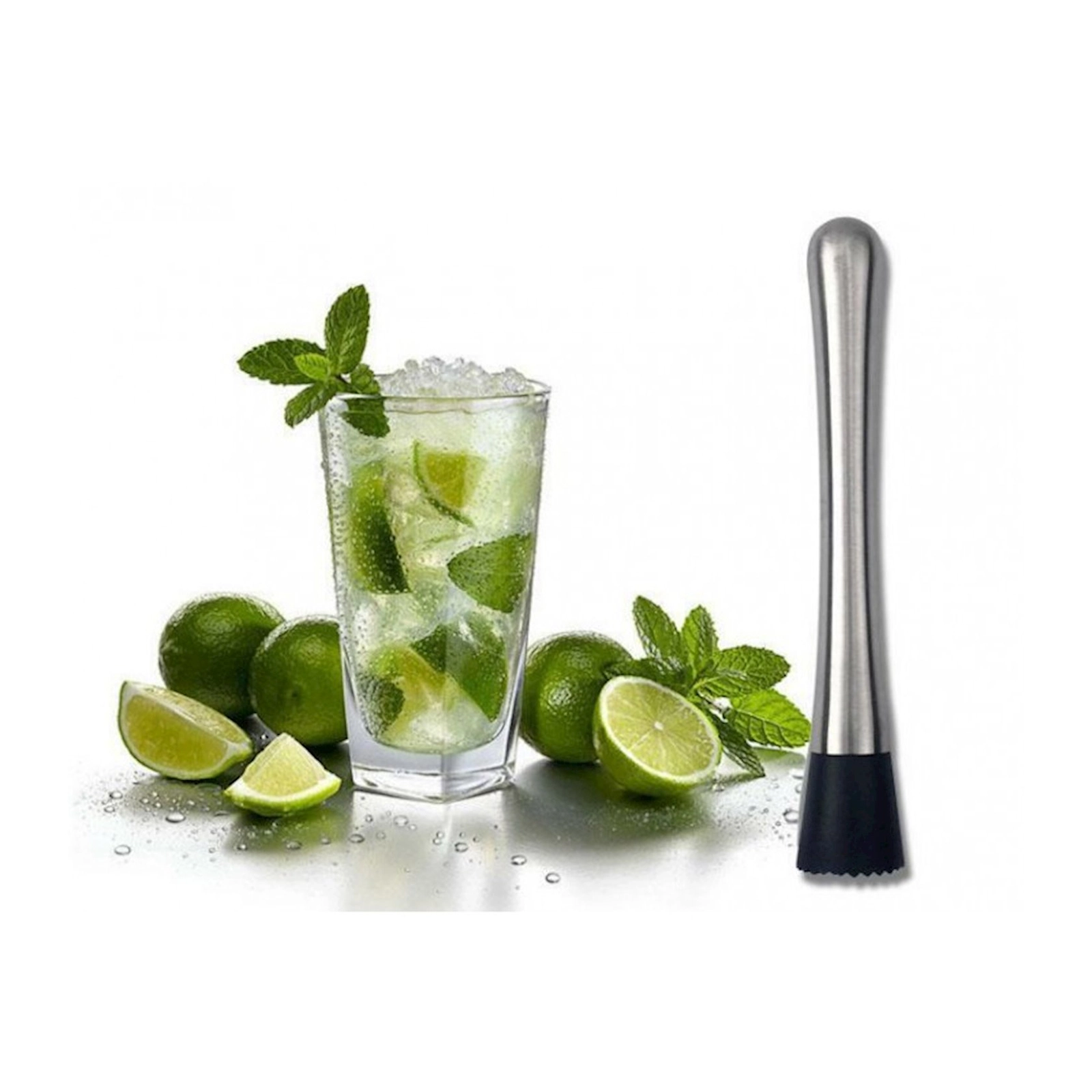 Muddler 050021, paslanmayan polad, 3.3x20 sm, qara/gümüşü