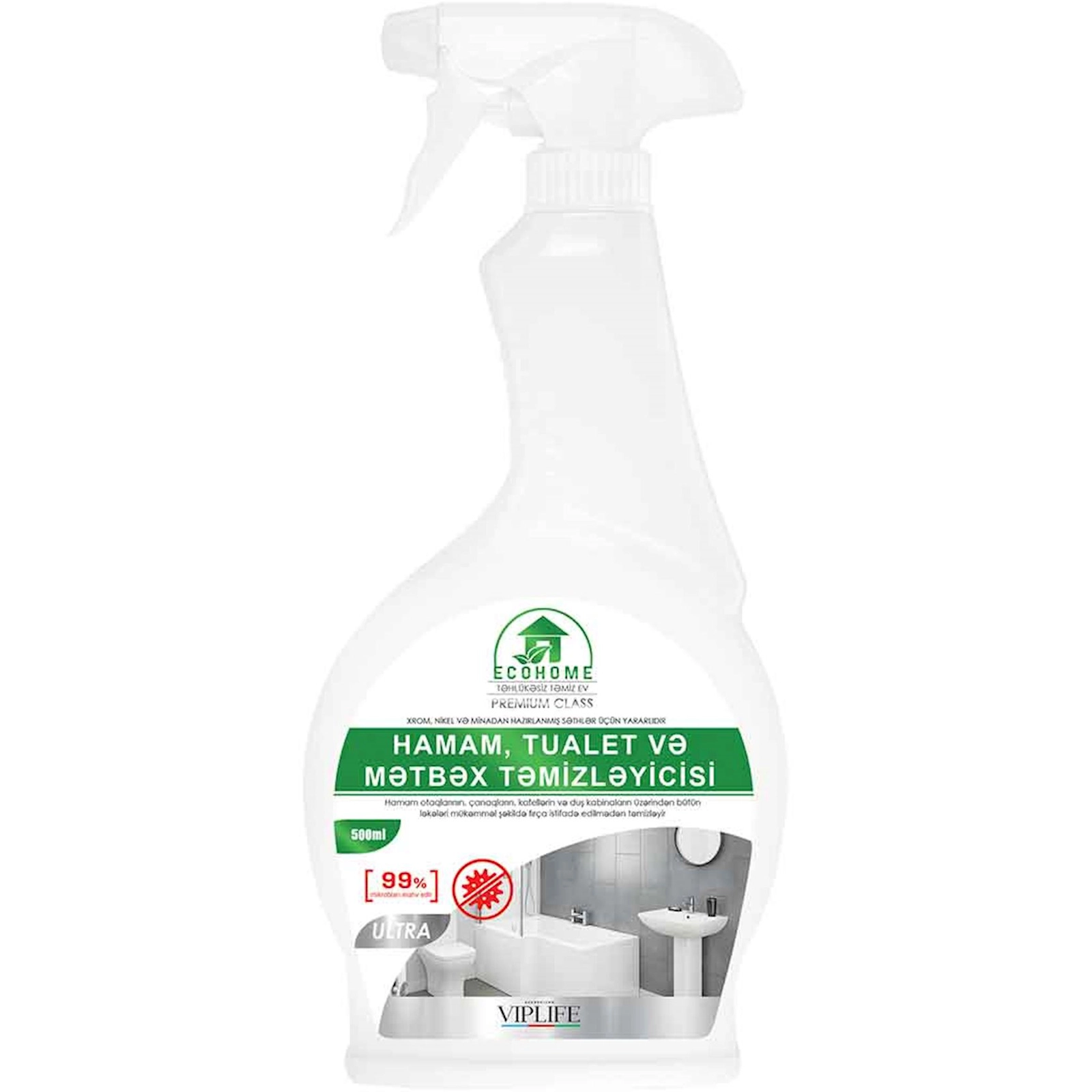 Hamam otağı və duş kabinələri üçün təmizləyici vasitə Ecohome 500 ml