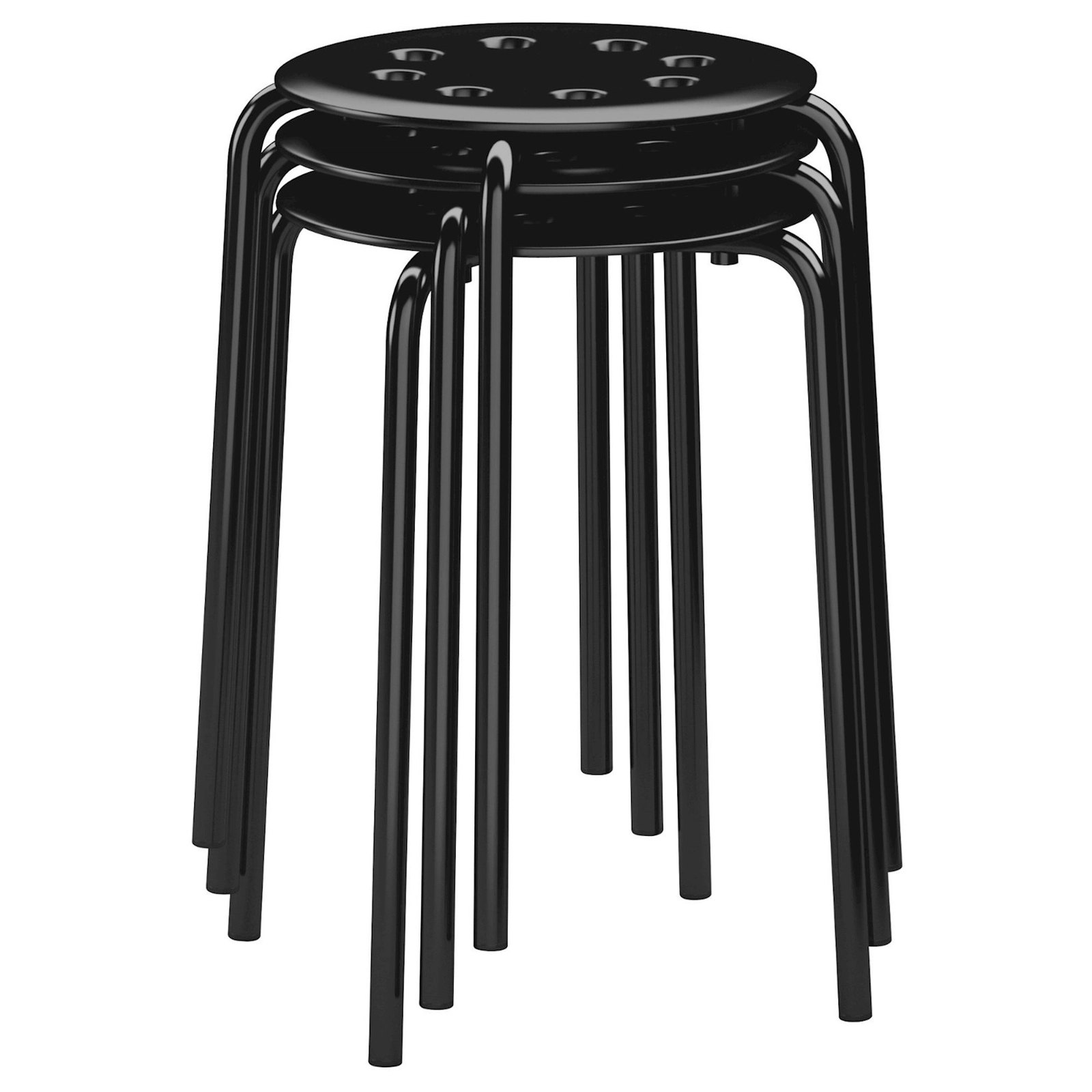 Taburet IKEA MARIUS, qara, 45x40 sm