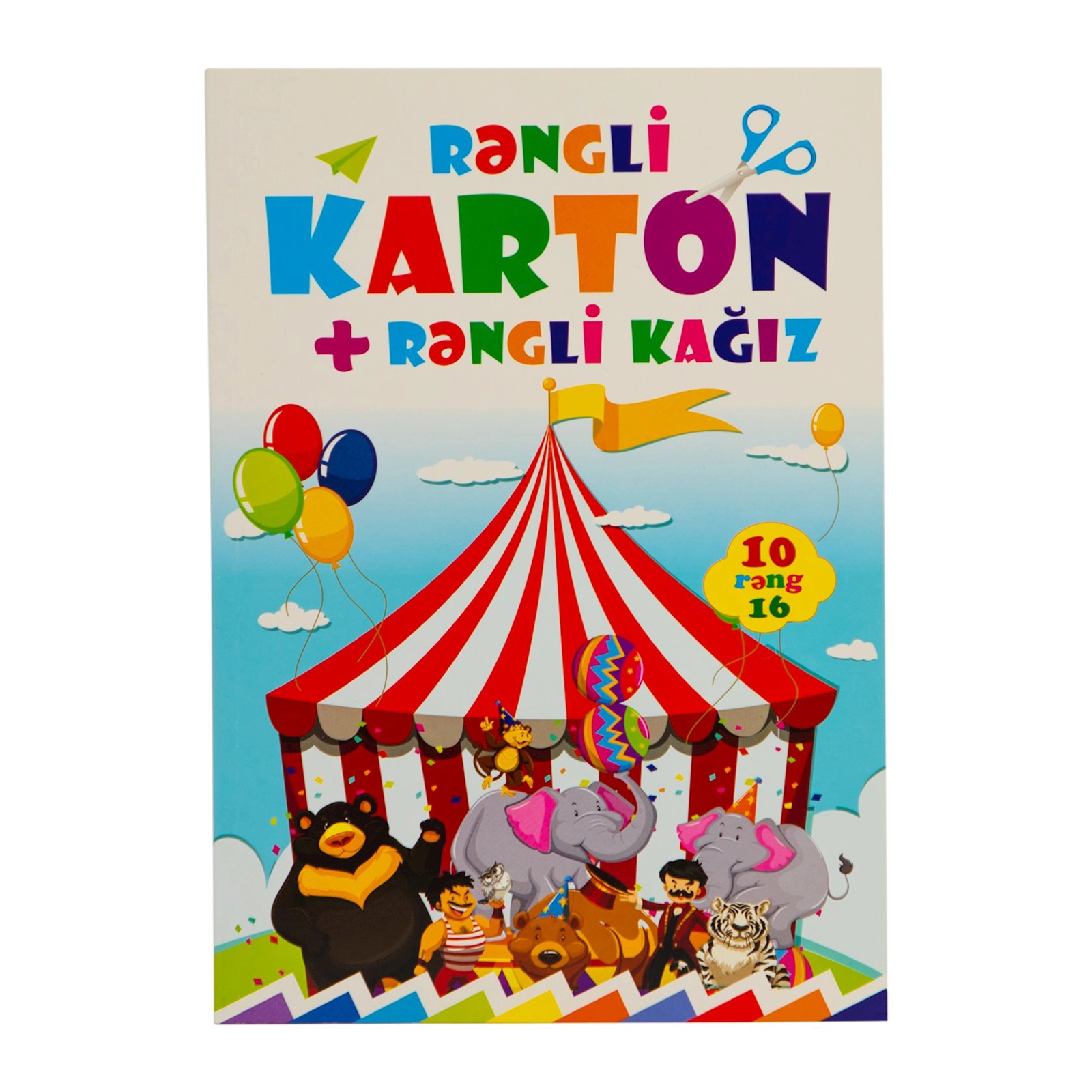 Rəngli karton + rəngli kağız Oyal Plus, 10 rəng, 16 ədəd