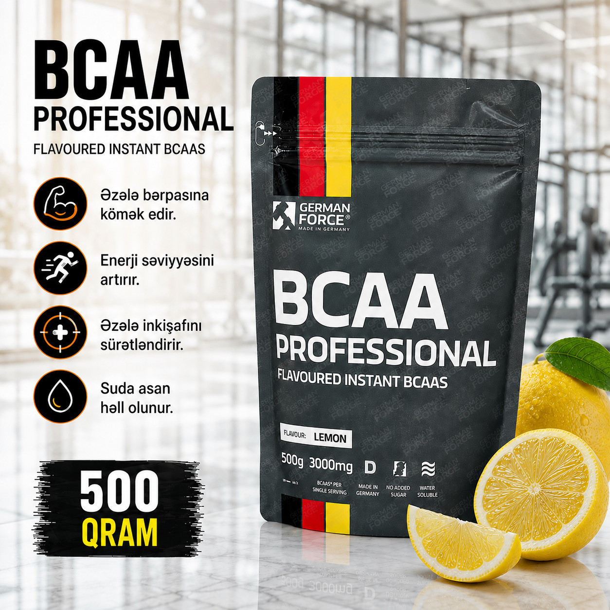 Aminturşu IronMaxx BCAA Professional Lemon 500 q