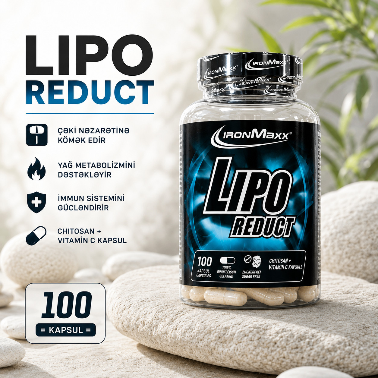 Vitaminlər IronMaxx Lipo Reduct, 100 kapsul