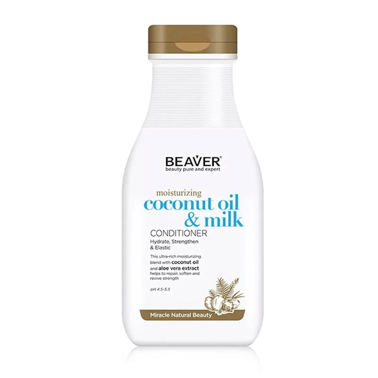 Kondisioner saçlar üçün Beaver Professional Moisturizing Coconut Oil&Milk Conditioner, 350 ml