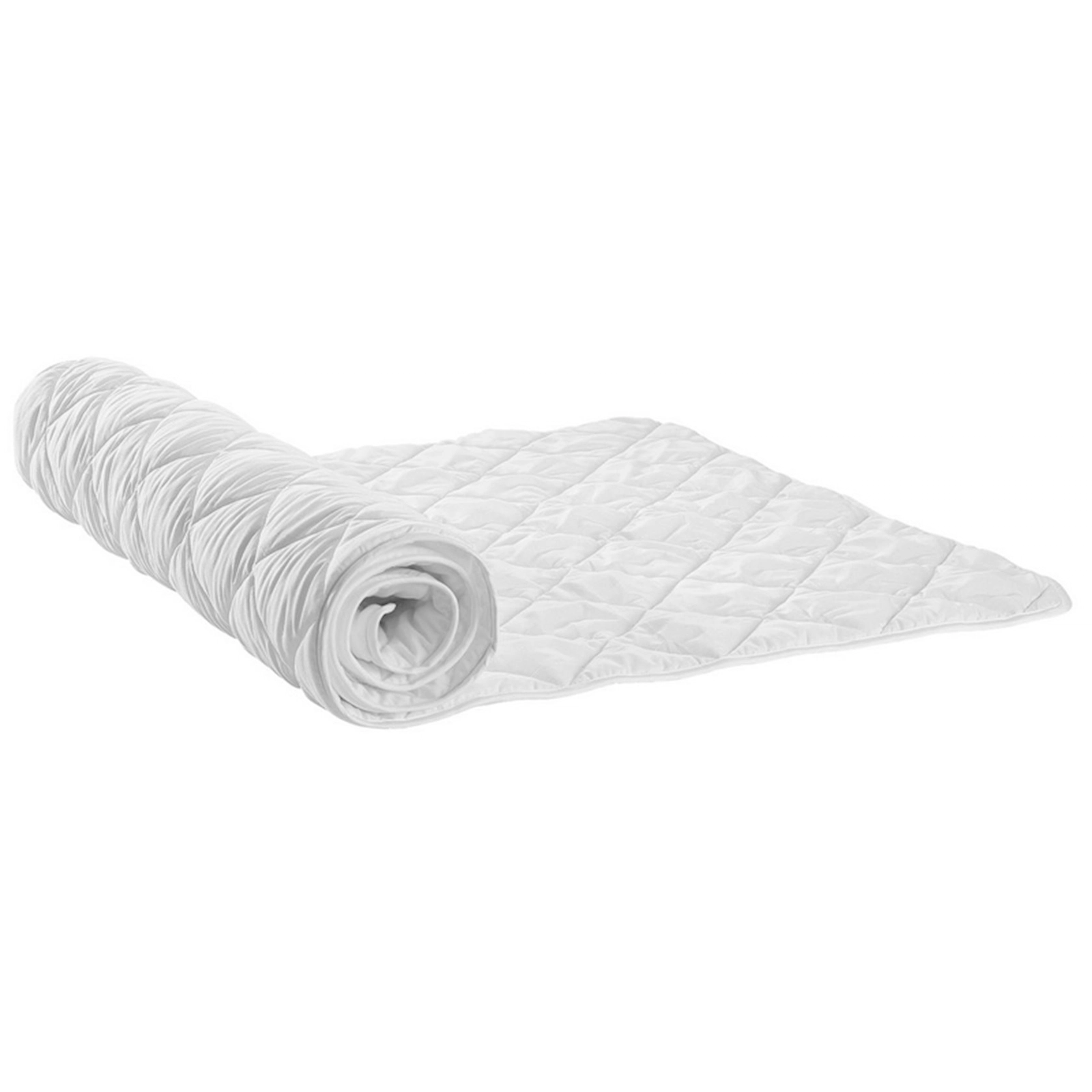 Döşək üzü JYSK Basic T5 80/90x200 sm, künclər rezin ilə, mikrofayber, silikonlaşdırılmış lif, ağ
