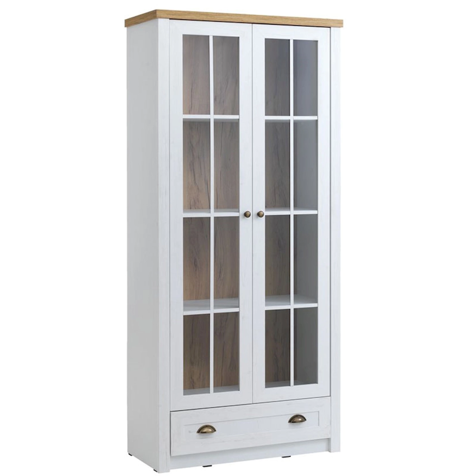 Vitrin JYSK Markskel 90х198х43 sm, XDF/MDF, ağ
