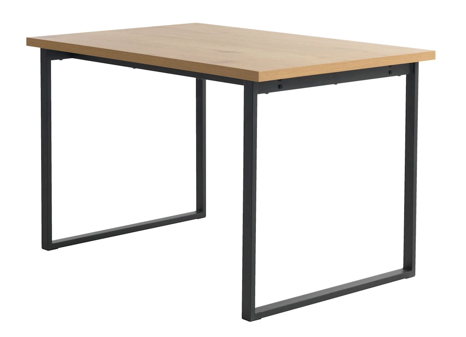 Nahar masası JYSK Aabenraa, MDF/melamin/metal, qəhvəyi/qara, 80x120x75 sm
