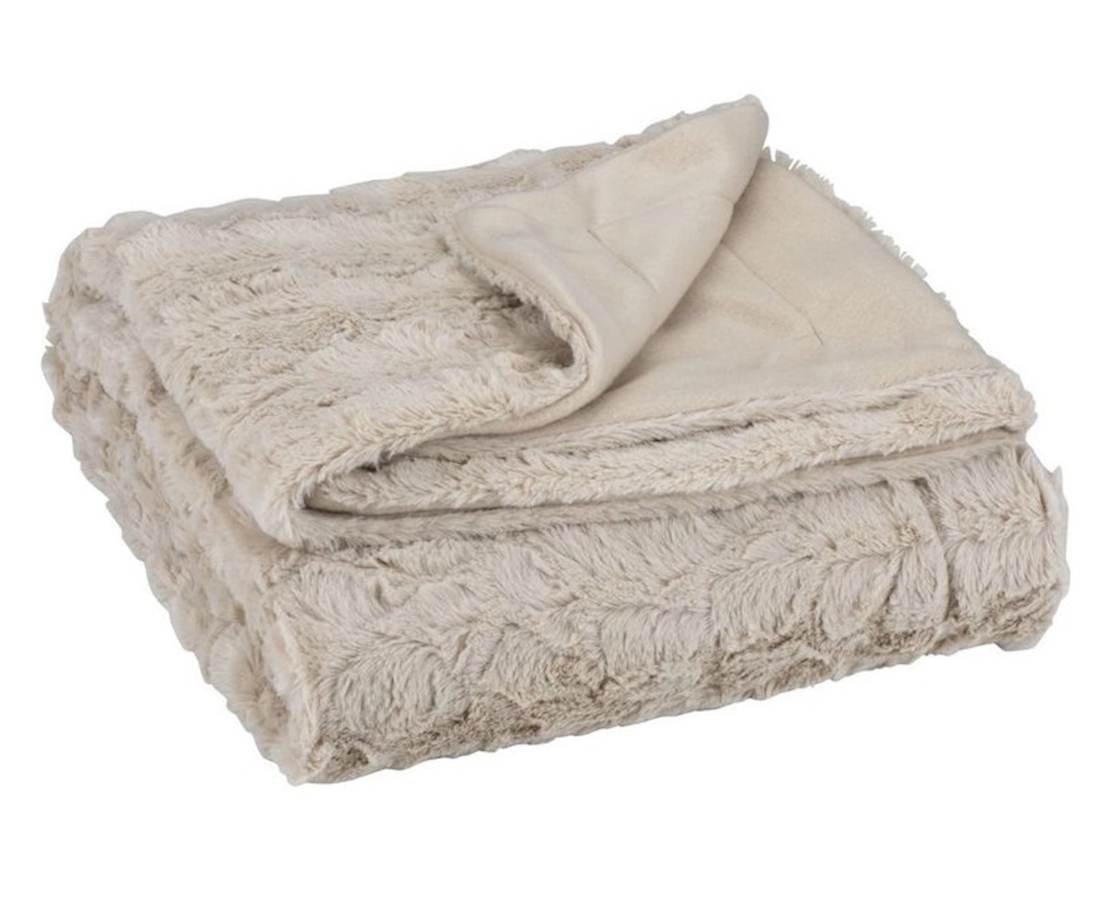 Pled JYSK Myggblom, 130x170 sm, polyester, bej