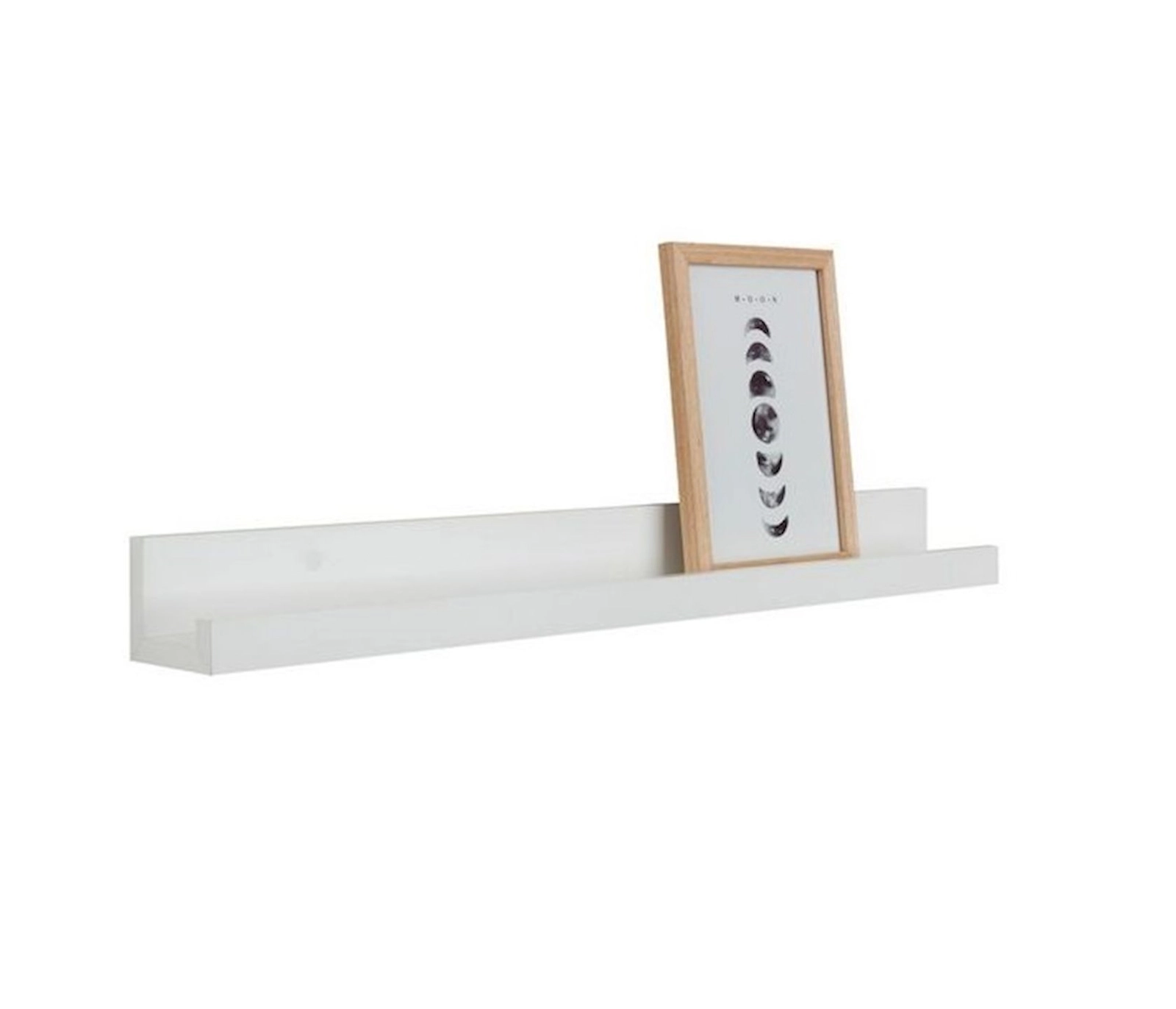 Fotoçərçivələr üçün rəf JYSK Avnede, 60x6x7 sm, MDF/folqa, ağ