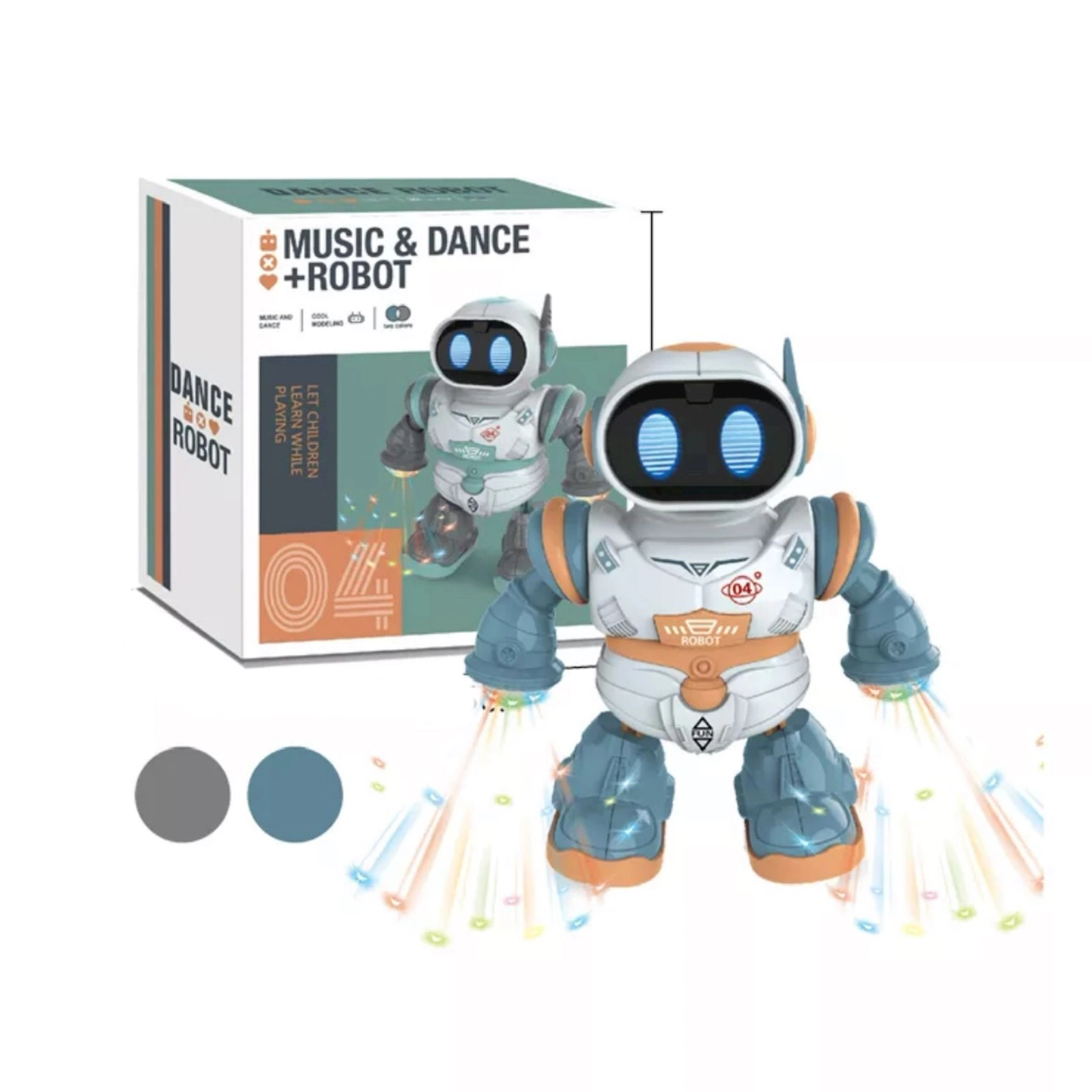 Robot rəqs edən, rəngbərəng, 3+ yaş.