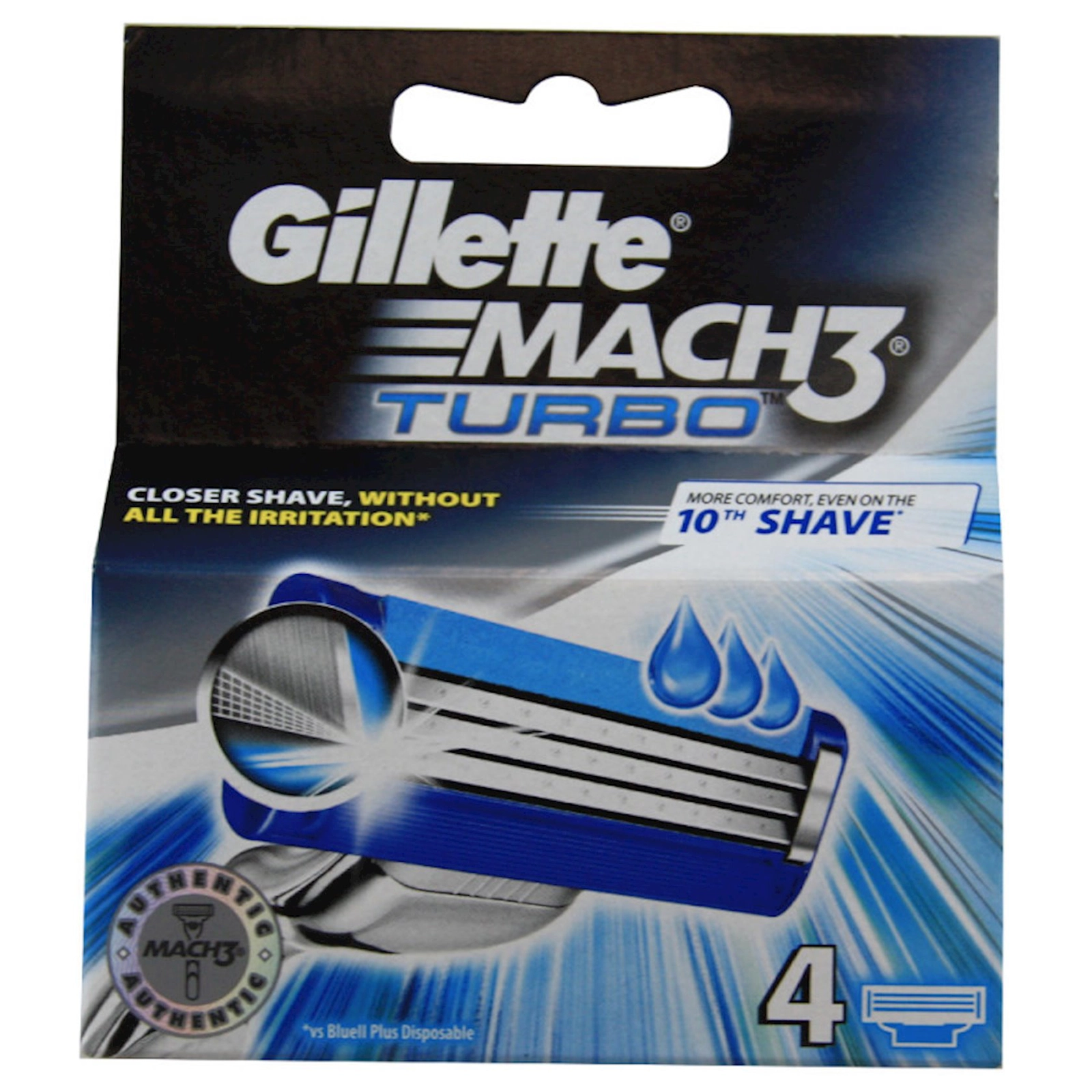 Dəyişdirilən kasetlər Gillette Mach3 Turbo 4 əd