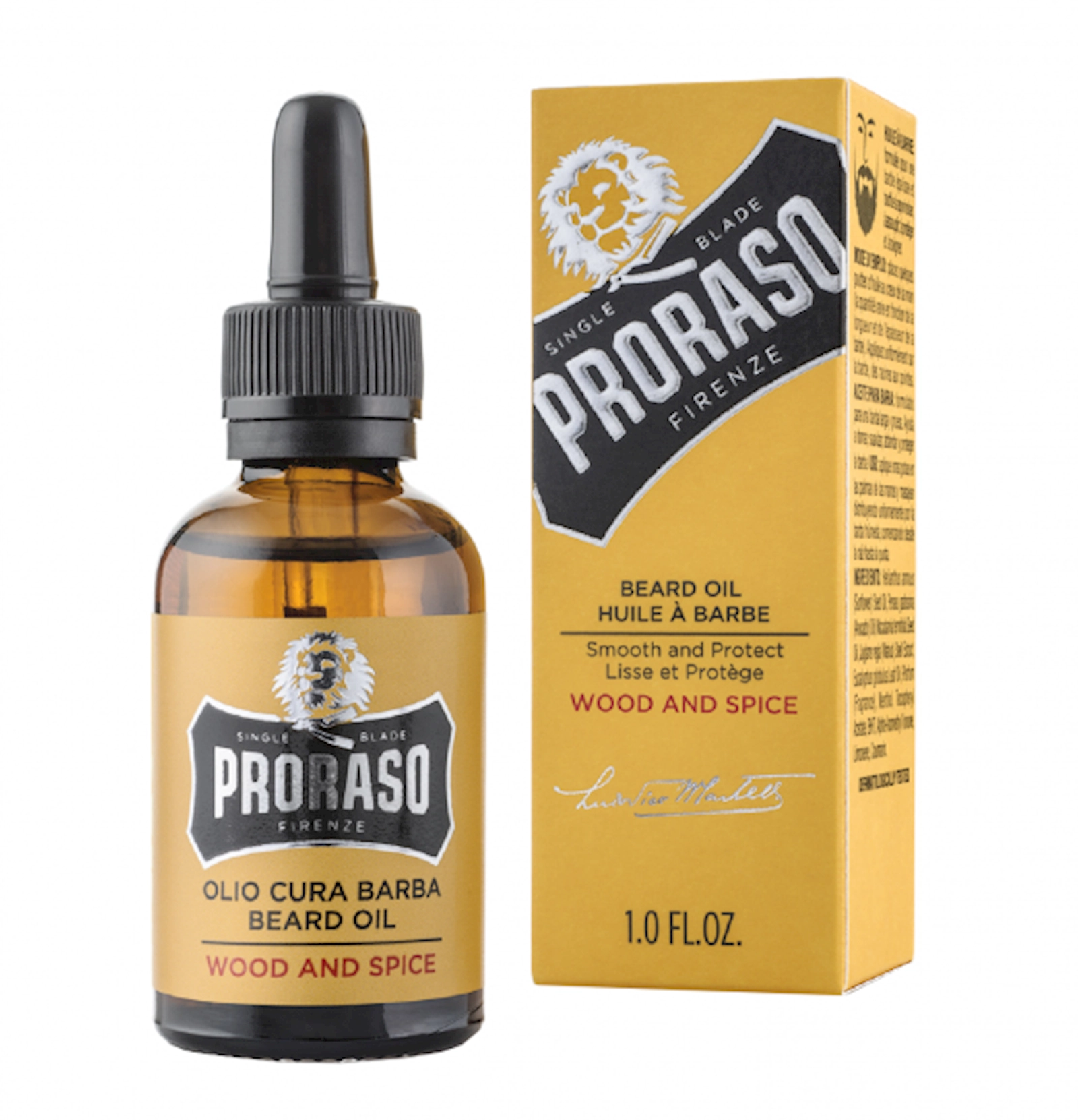 Saqqala qulluq üçün yağ Proraso Wood and Spice, 30 ml