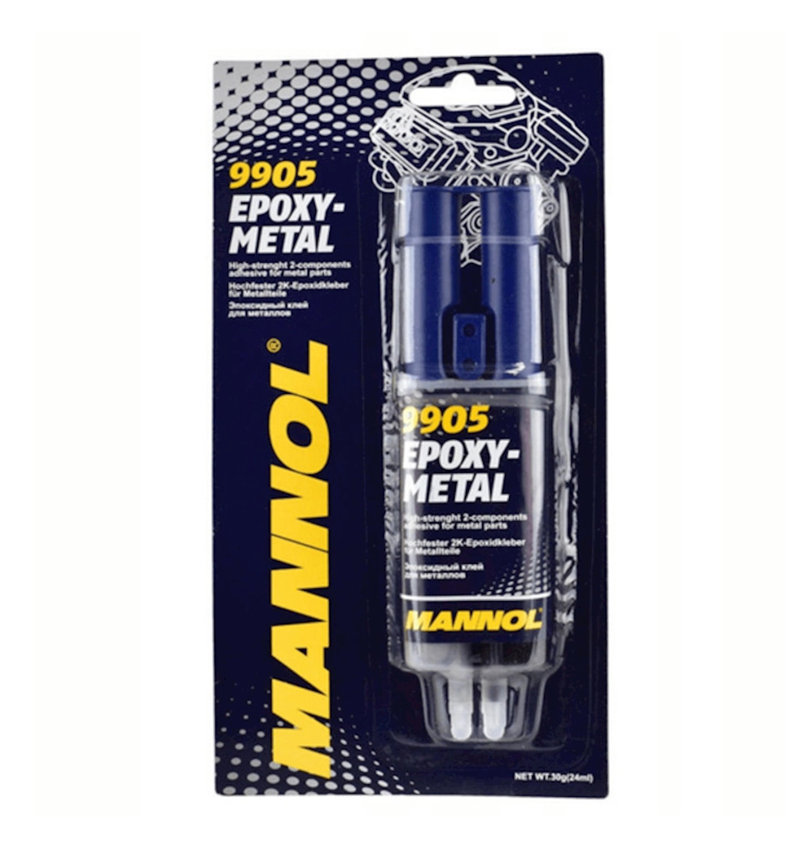 Yapışqan Mannol 9905 Epoxy-Metal metal üçün, 30 qr