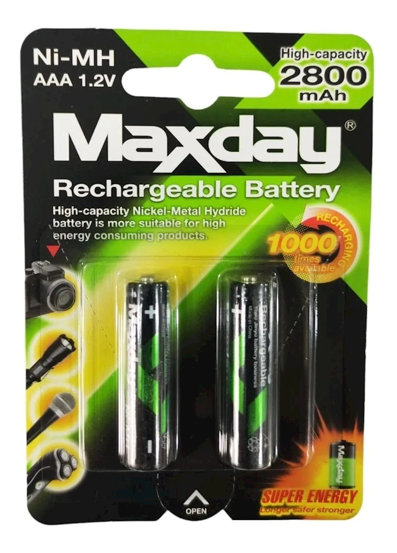 Batareyalar Maxday Rechargeable AAA 1.2V
