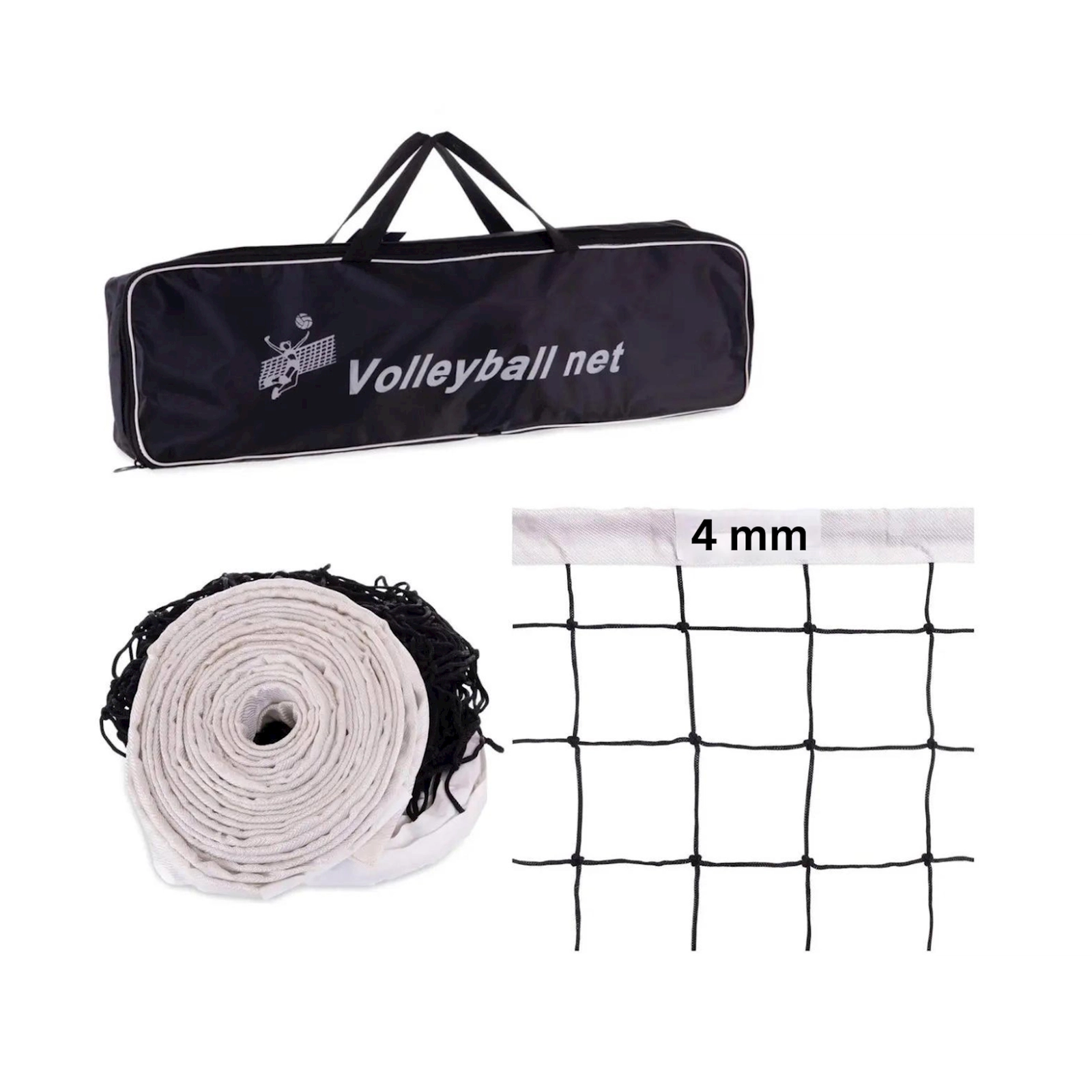 Voleybol toru Attivo 1192/1, qara, 9.5x1.1 m, qalınlıq 4 mm